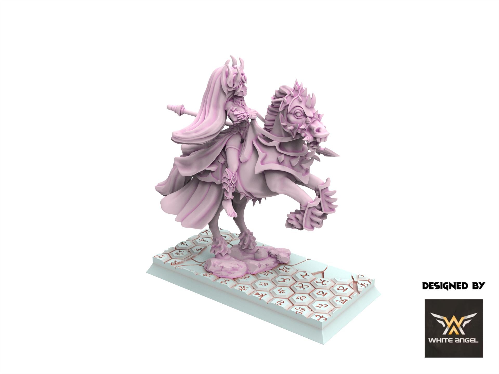 Dark Elves - Dark Mother Rider, usable for 9th Age, Fantasy Battle, Oldhammer, King of war, 28mm 32mm