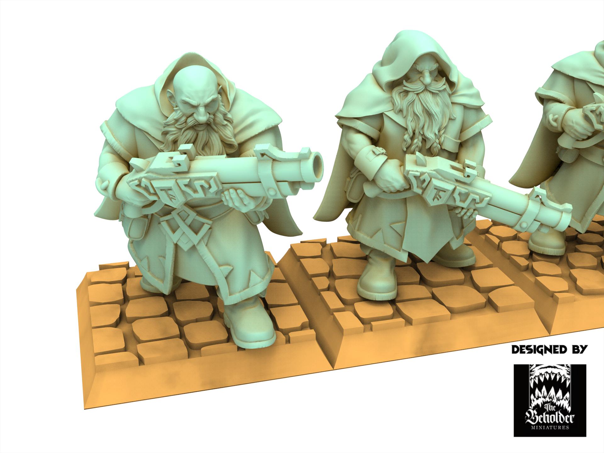 Dwarves - Sharpshooters with Blunberbuss, Dwarven Kingdoms, Keeper of the Deep Mountains