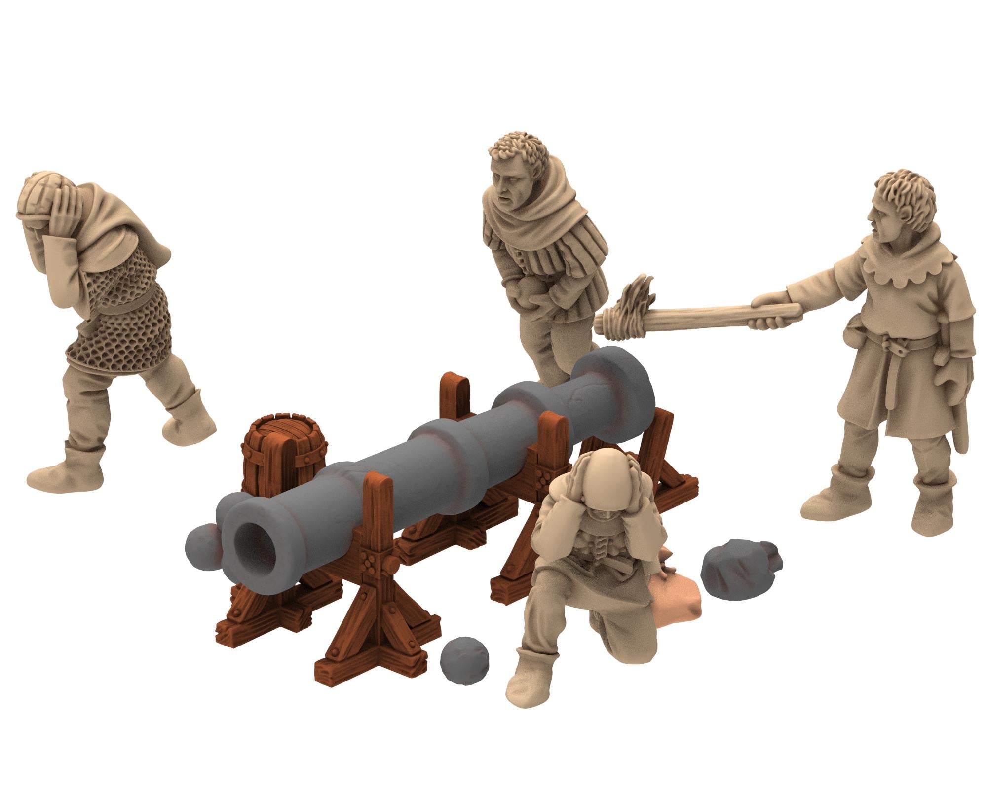 Medieval - Bombard French Artillery of the Hundred Years, 100 Years War, 28mm Historical Wargame, Saga... Medbury miniatures