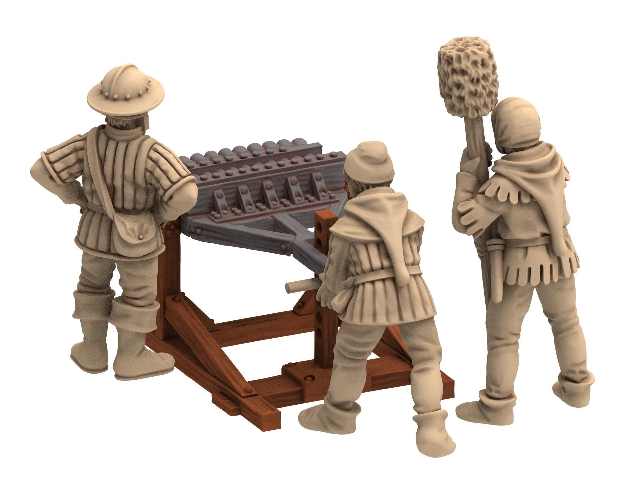 Medieval - Ribauldequin French Artillery of the Hundred Years, 100 Years War, 28mm Historical Wargame, Saga... Medbury miniatures