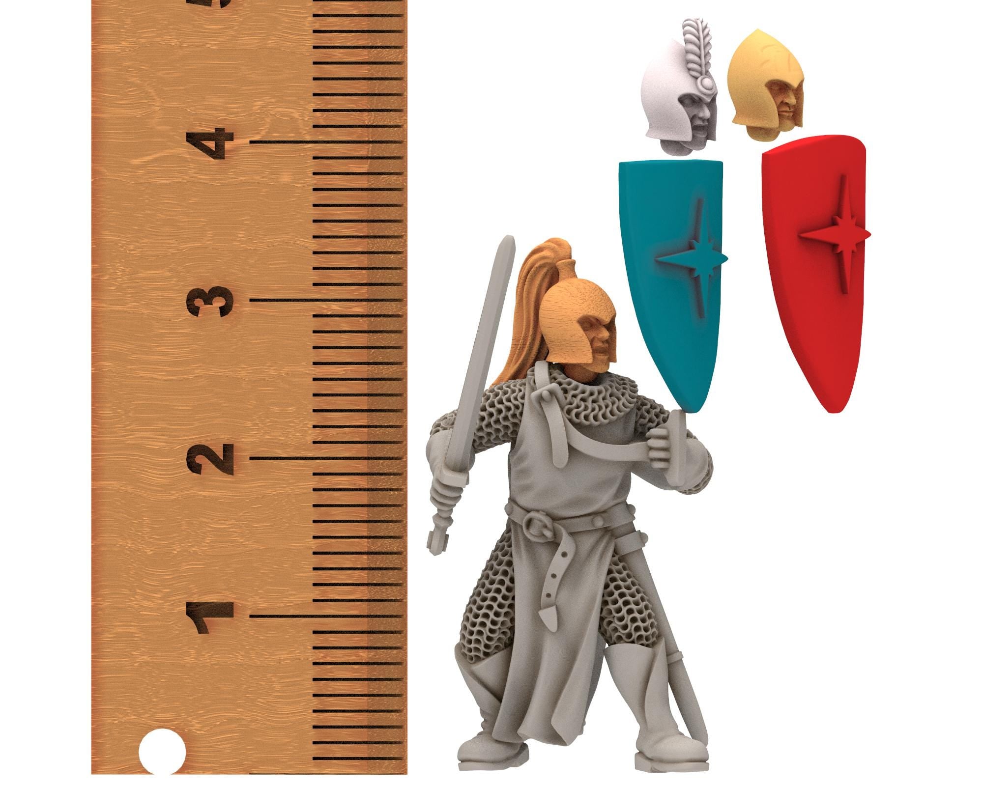 Rivendall - Eastern Elven Lord with straight sword, Middle rings miniatures for wargame D&D, Lotr, Medbury miniatures