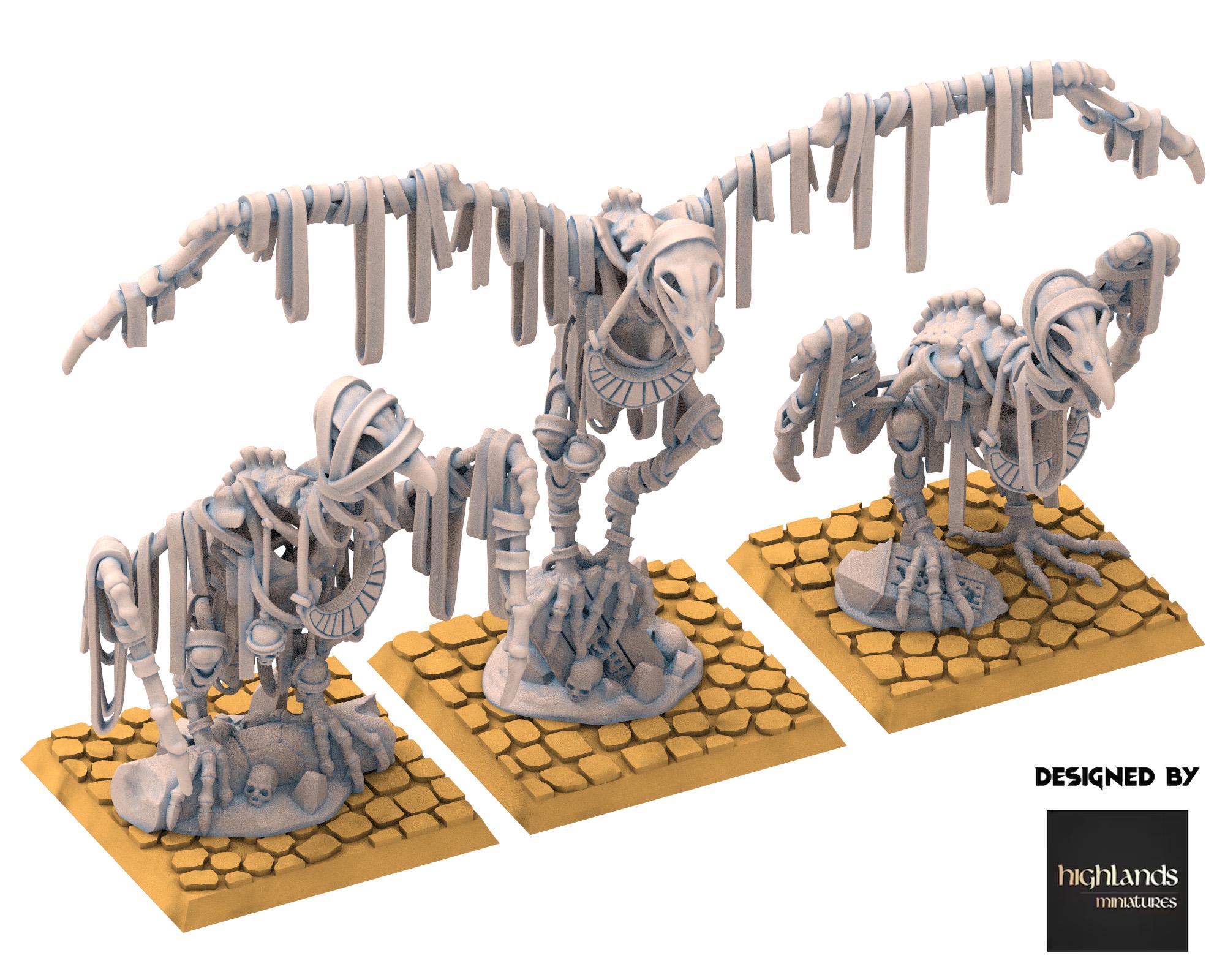 Eternal Dynasties - Sand Vultures, Geant birds, The Ancient Skeletons, Fantasy Battle, Oldhammer, King of war, D&D