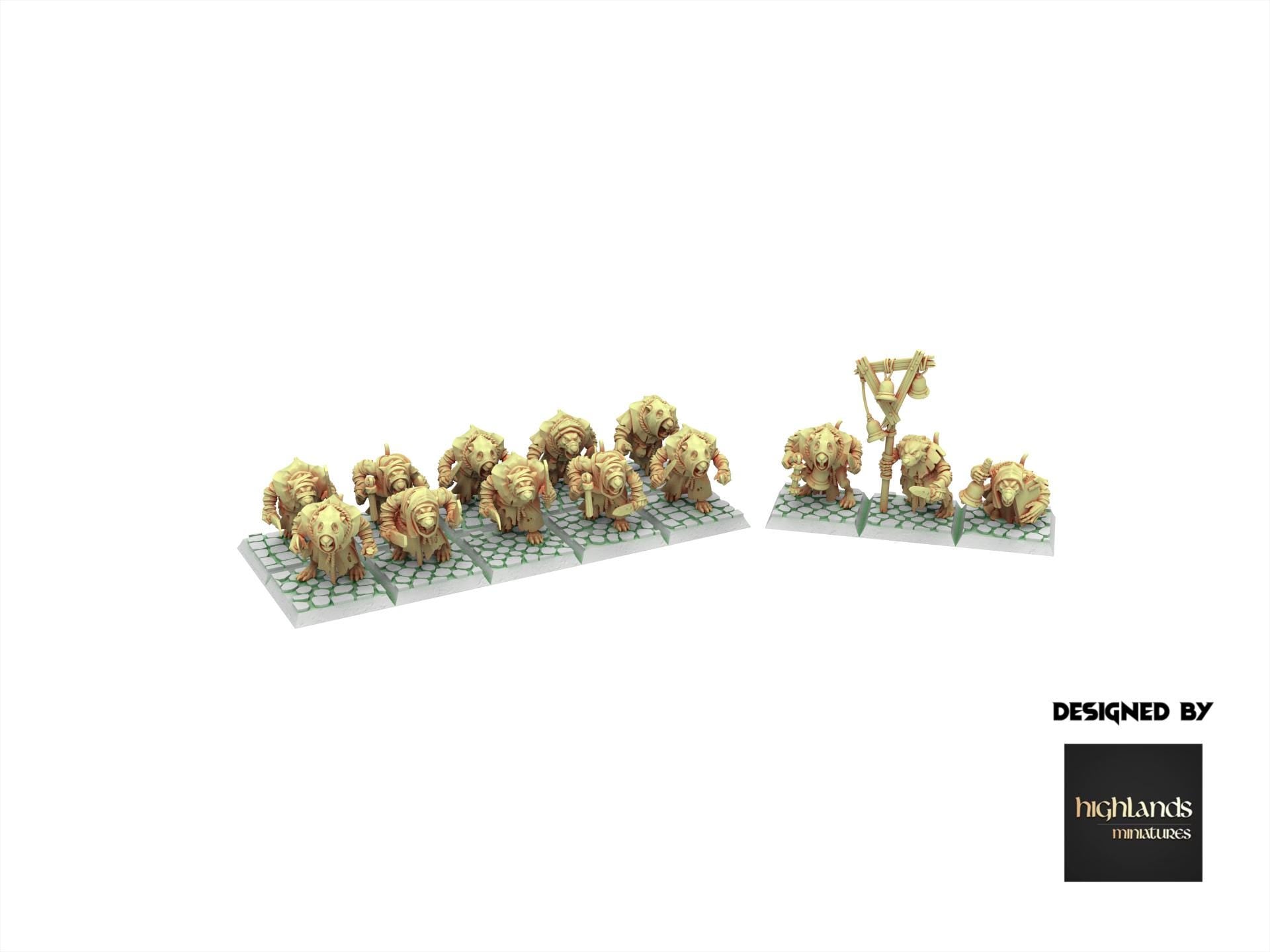 Rattigan - Vermin Acolytes, giant rat of the dirty deep, highland, plague spreader