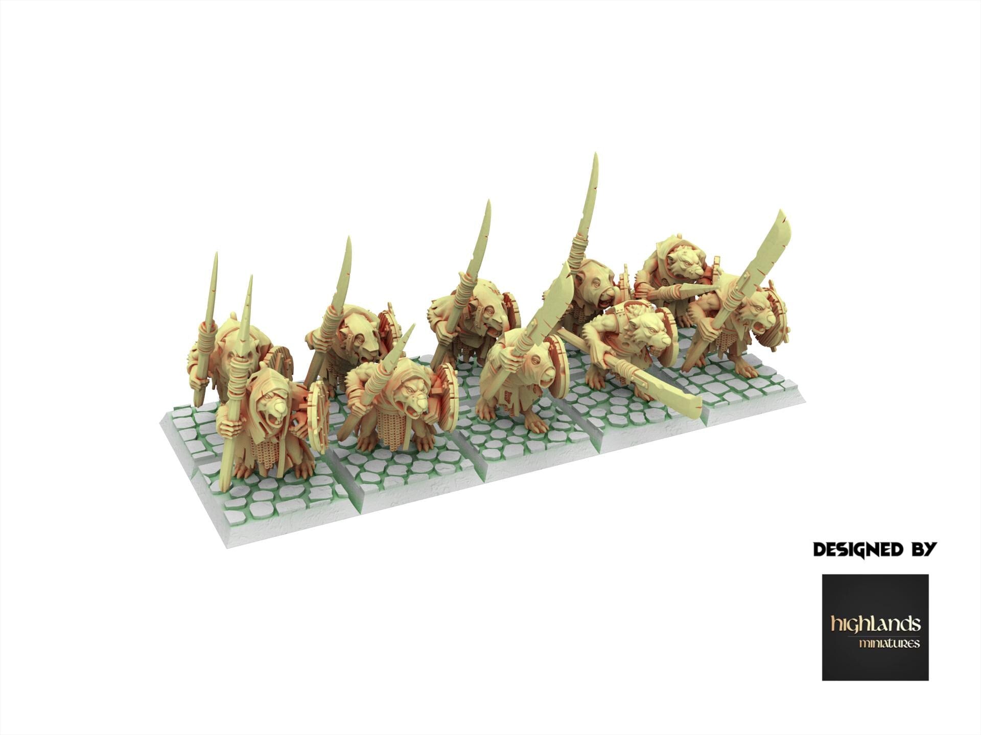 Rattigan - Sewer Rats with Spears, giant rat of the dirty deep, highland, plague spreader