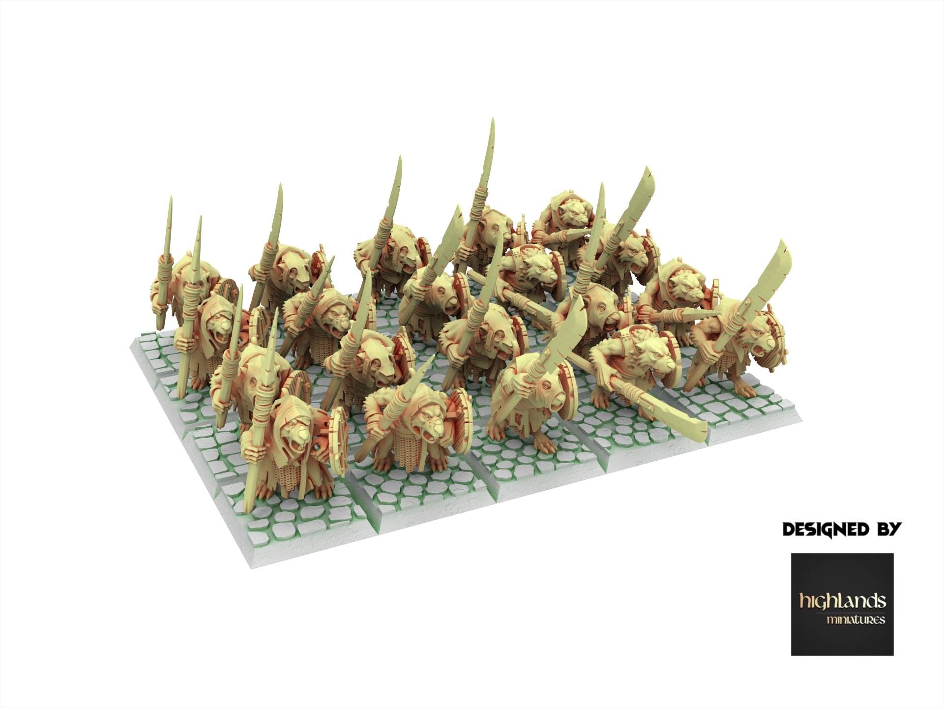 Rattigan - Sewer Rats with Spears, giant rat of the dirty deep, highland, plague spreader