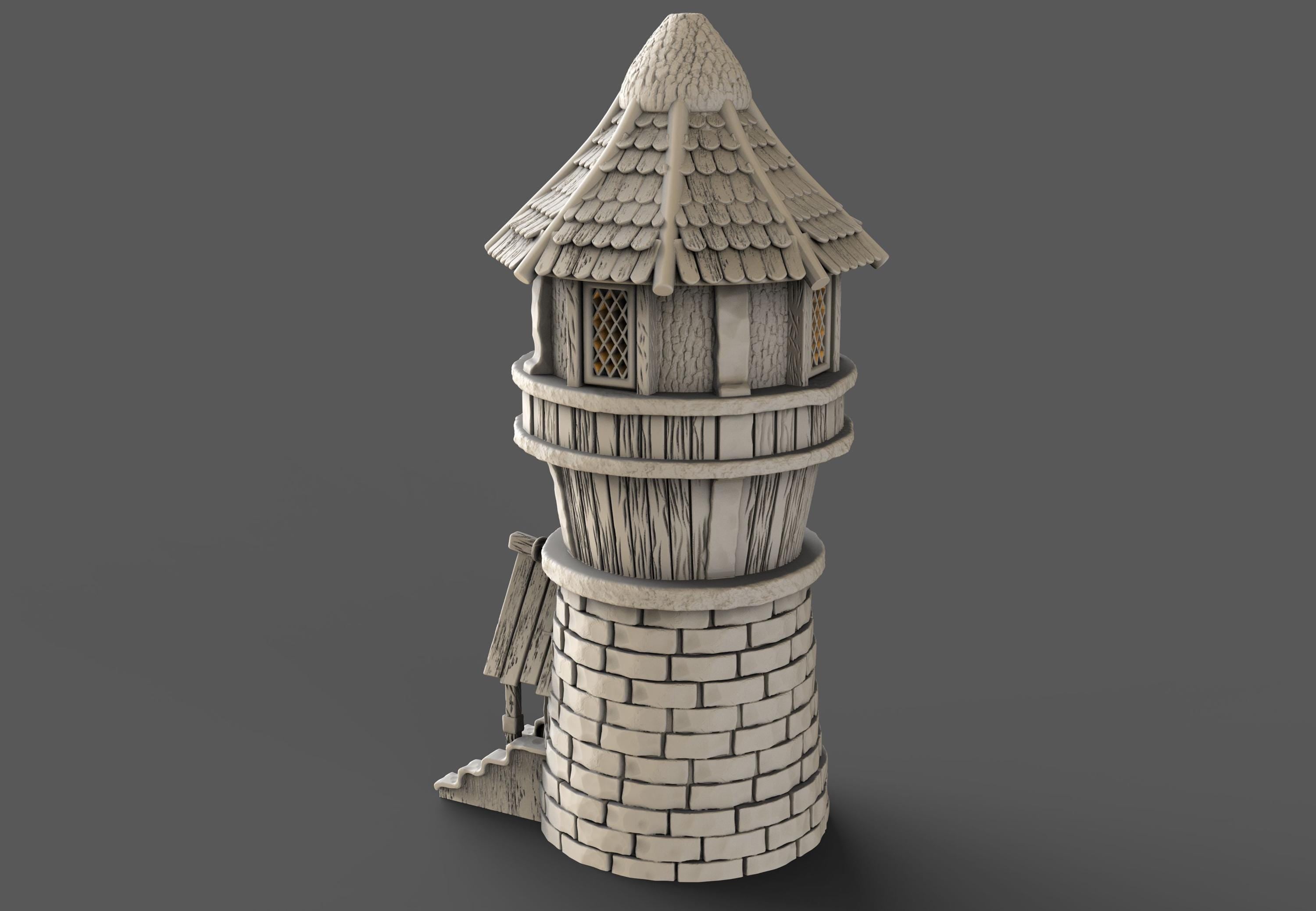 Medieval building - House 33 - PLA for Oldworld, Dungeon & Dragons, Frostgrave, Age of fantasy battle skirmish wargame