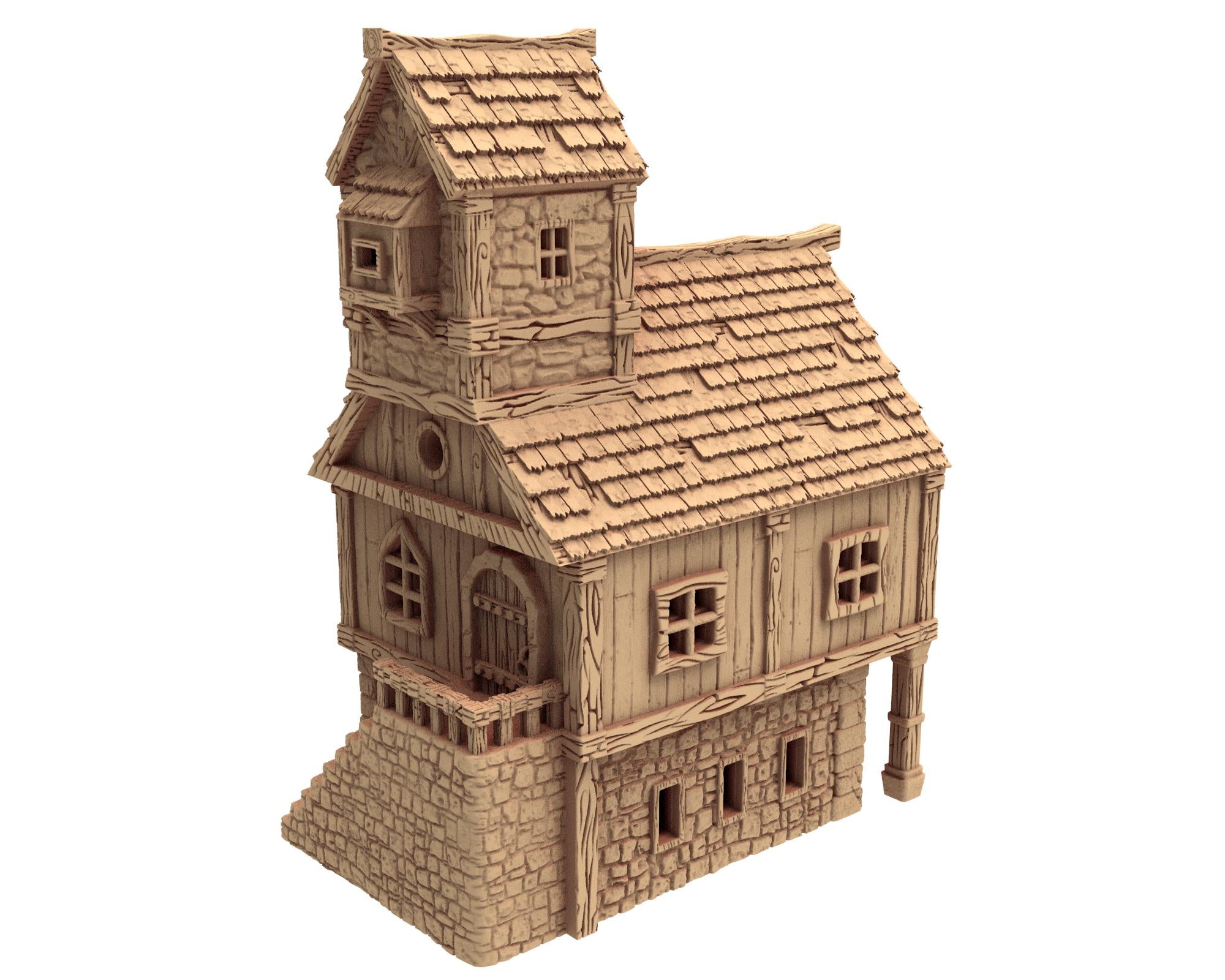 The Village of the Knights - House A1 - PLA for Oldworld, Dungeon & Dragons, Frostgrave, Age of fantasy battle skirmish wargame