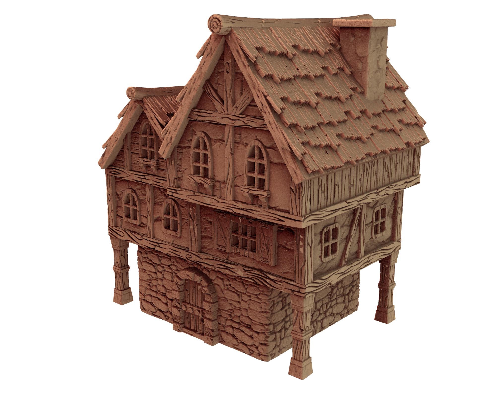 The Village of the Knights - House A3 - PLA for Oldworld, Dungeon & Dragons, Frostgrave, Age of fantasy battle skirmish wargame