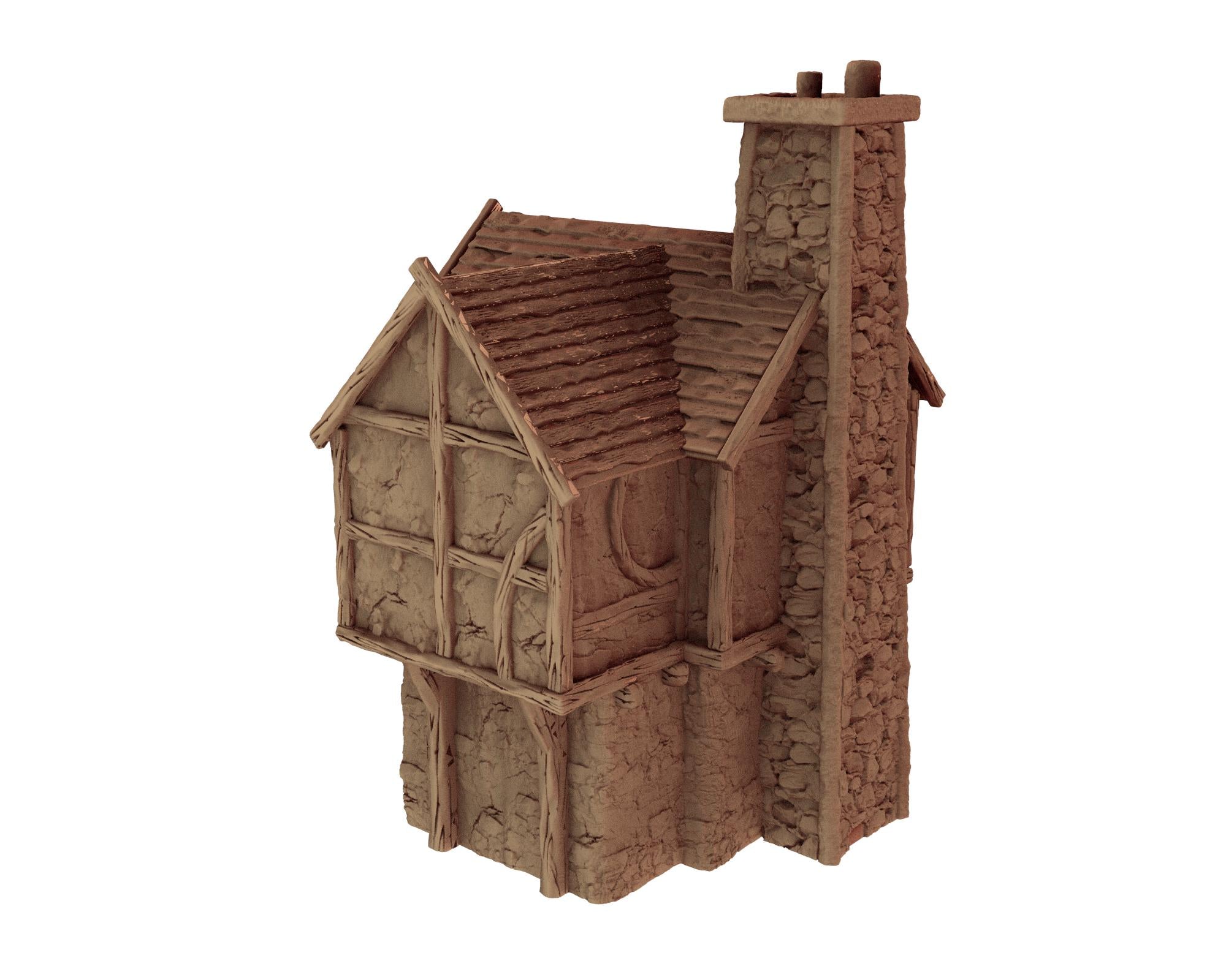 The Village of the Knights - House A5 - PLA for Oldworld, Dungeon & Dragons, Frostgrave, Age of fantasy battle skirmish wargame