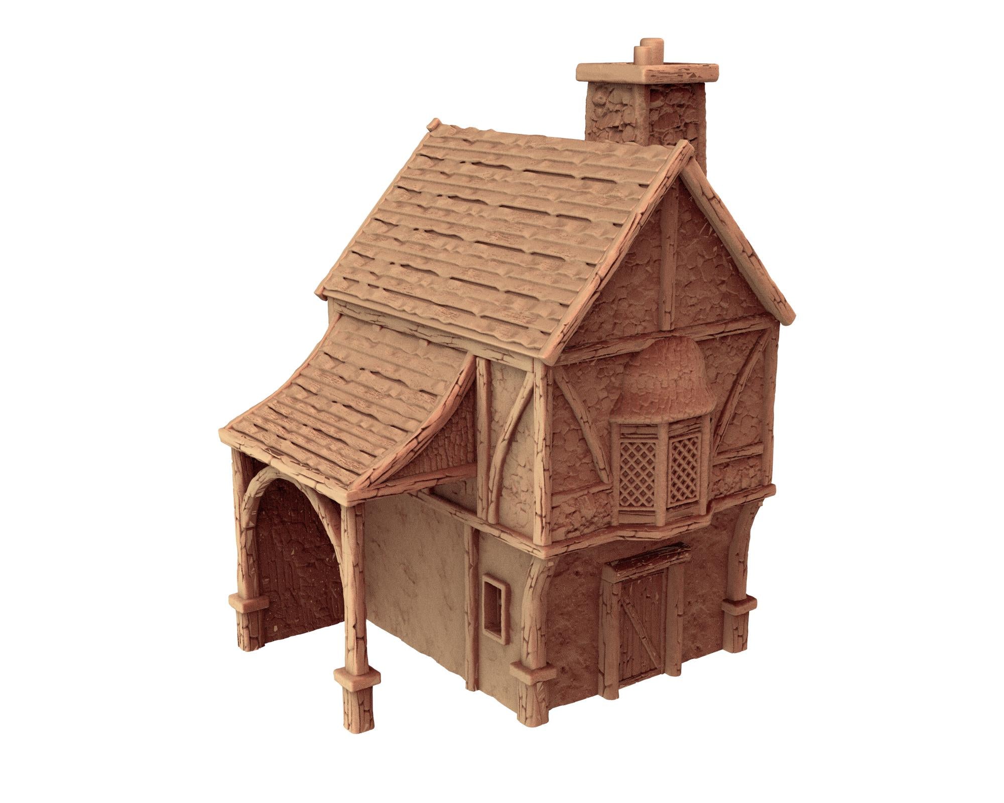 The Village of the Knights - House A6 - PLA for Oldworld, Dungeon & Dragons, Frostgrave, Age of fantasy battle skirmish wargame