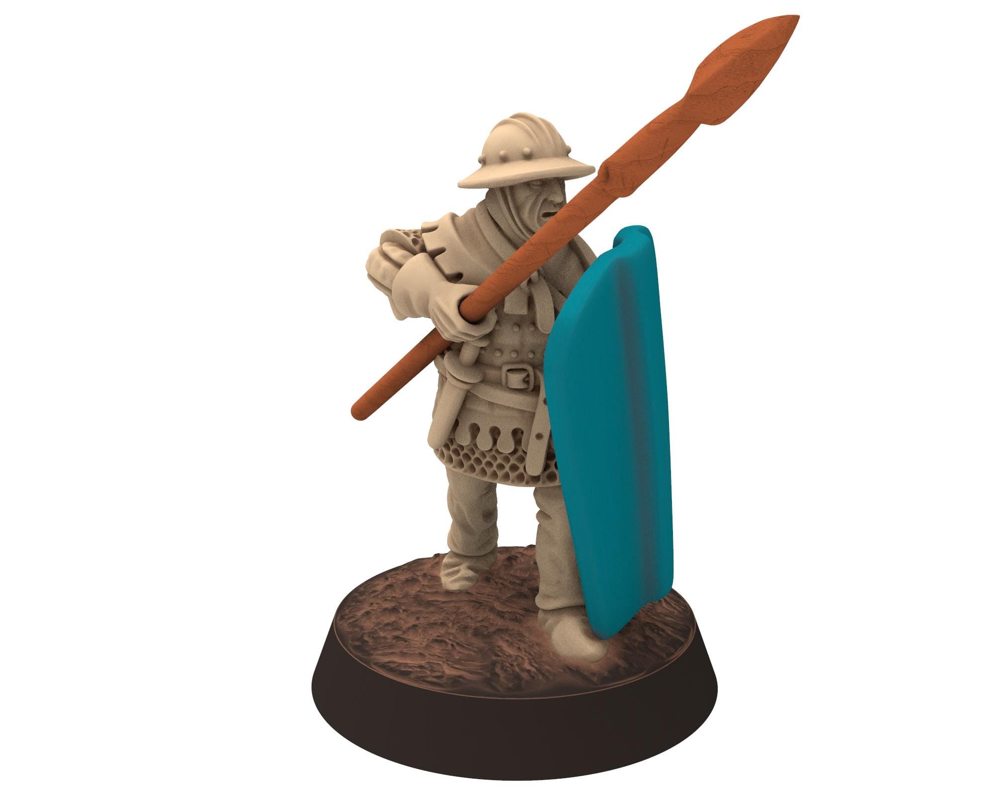 Medieval - France - French Men-at-arms part 2, Spearmen, Medieval soldiers 100 Years War, 28mm Historical Wargame... Medbury miniatures