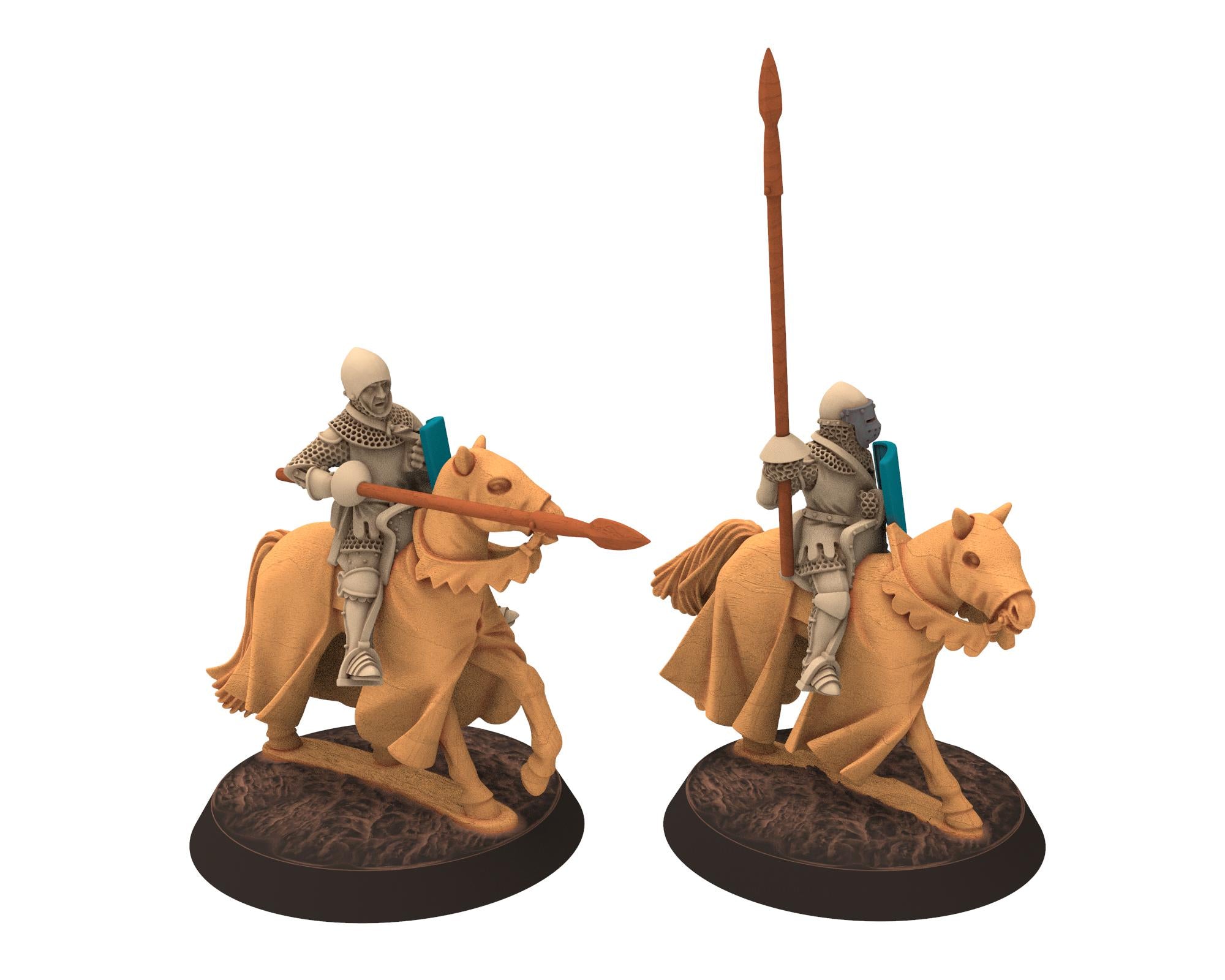 Medieval - Early 100YW Knights with Basinets, Mounted, 100 Years War, 28mm Historical Wargame, Saga... Medbury miniatures
