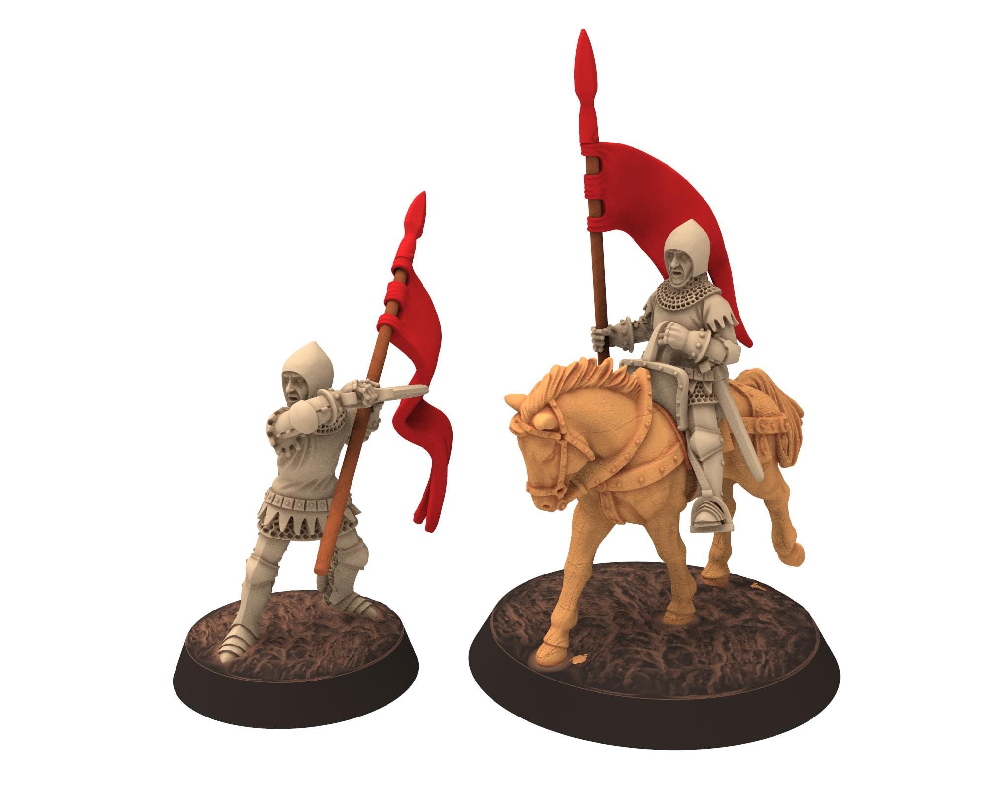 Medieval - France - Geoffroi de Charny, Knight of the 14th century Medieval, 28mm Historical Wargame, Saga... Medbury miniatures