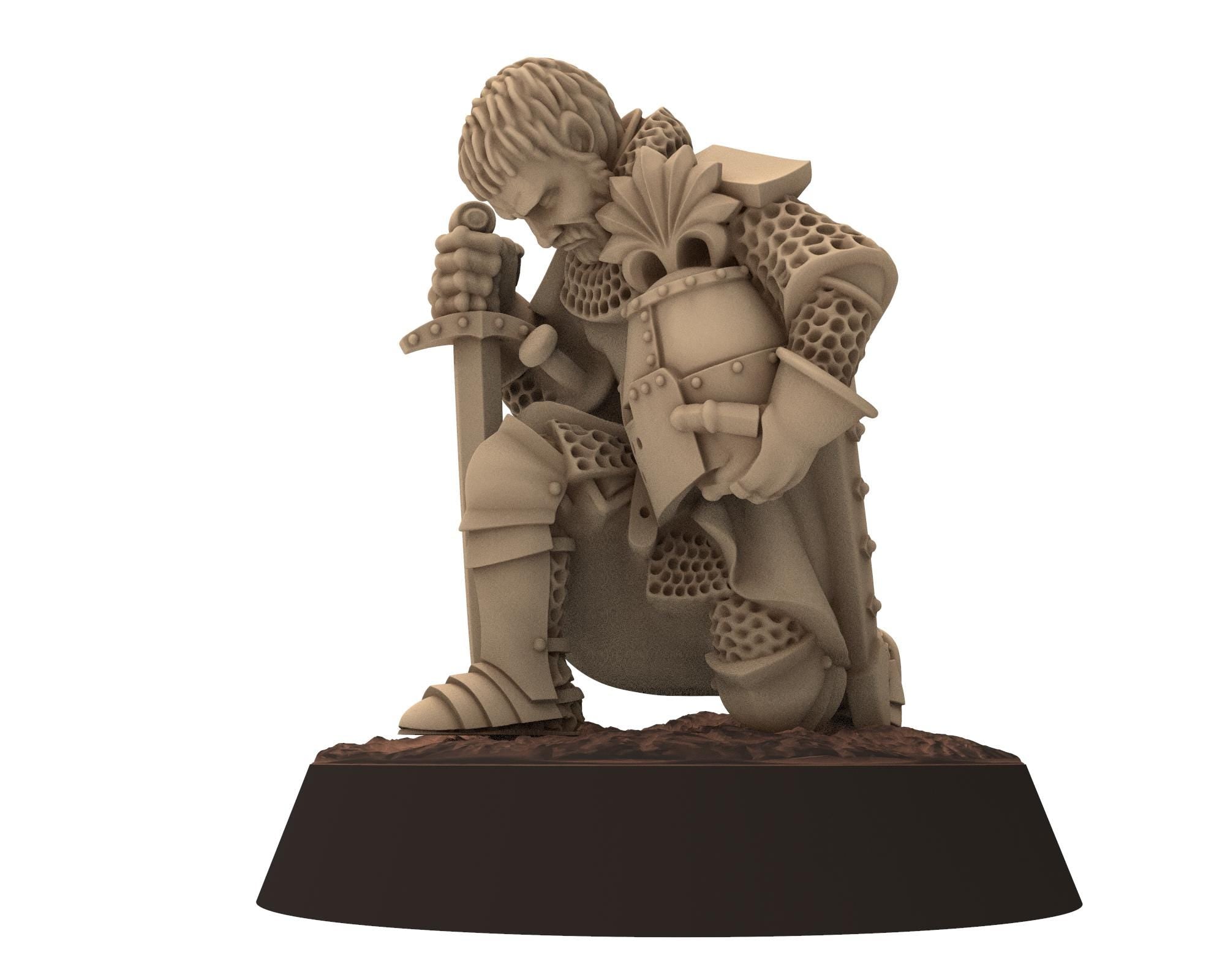 Medieval - Early 100YW Knights with Basinets, On Foot, 100 Years War, 28mm Historical Wargame, Saga... Medbury miniatures