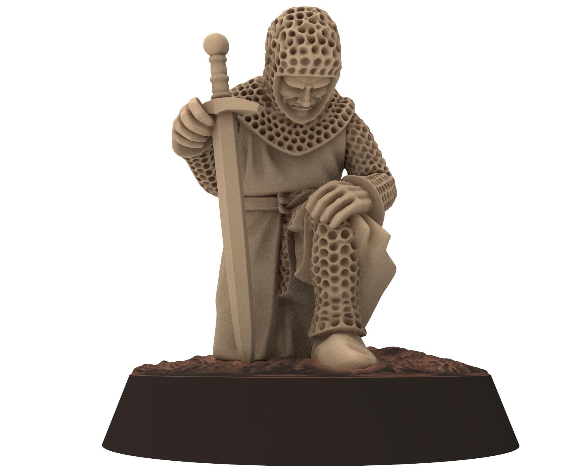 Medieval - Early 100YW Knights with Basinets, On Foot, 100 Years War, 28mm Historical Wargame, Saga... Medbury miniatures