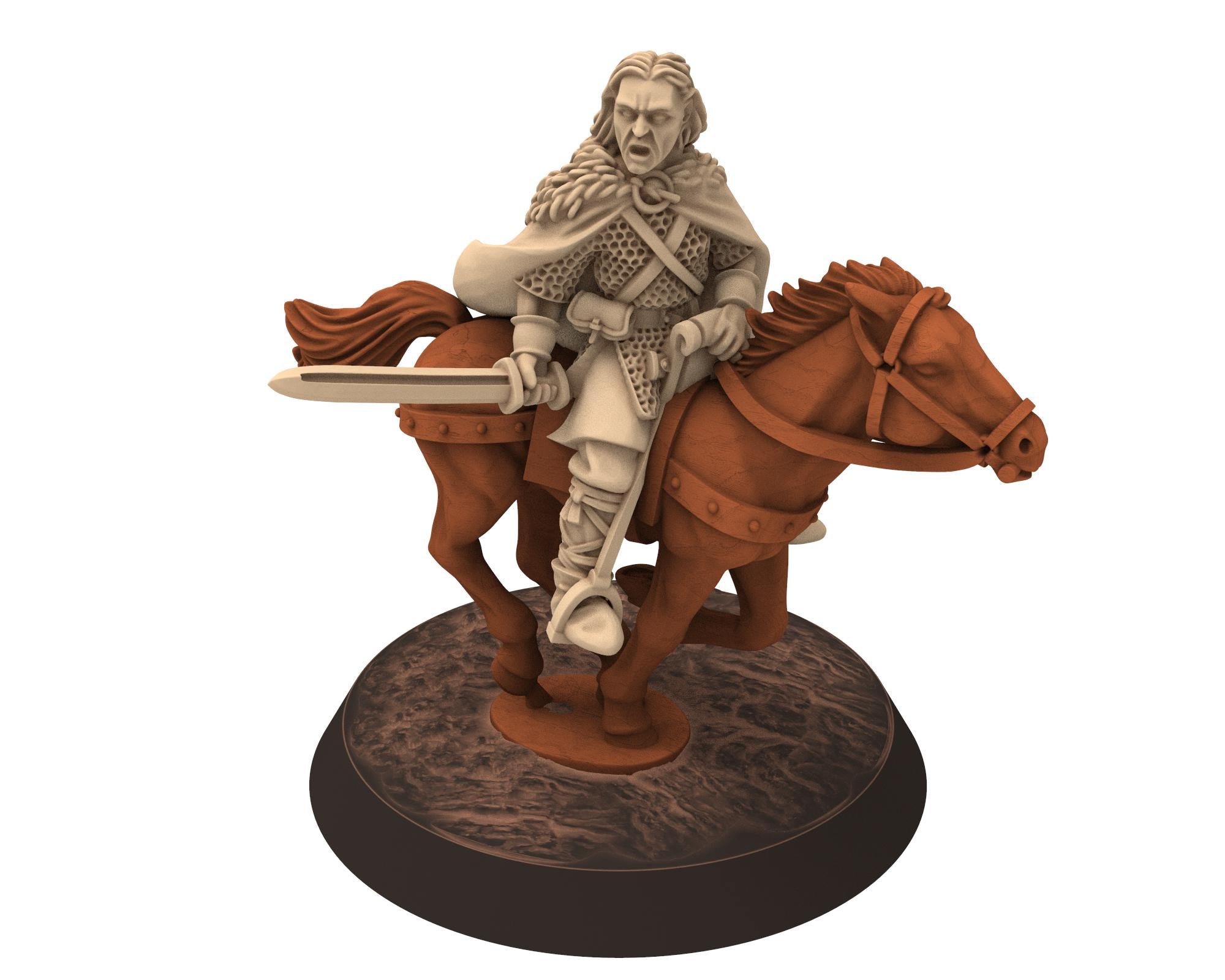Vendel Era - Garulf Hero Mounted and on foot, Germanic Tribe Warband, 7 century, miniatures 28mm for wargame Historical... Medbury miniature