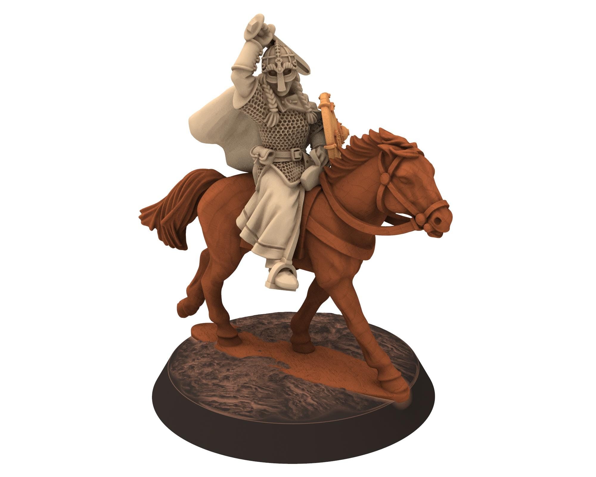 Vendel Era - Venerable Shield Maiden Mounted and on foot, Germanic Tribe Warband miniatures 28mm for wargame Historical... Medbury miniature