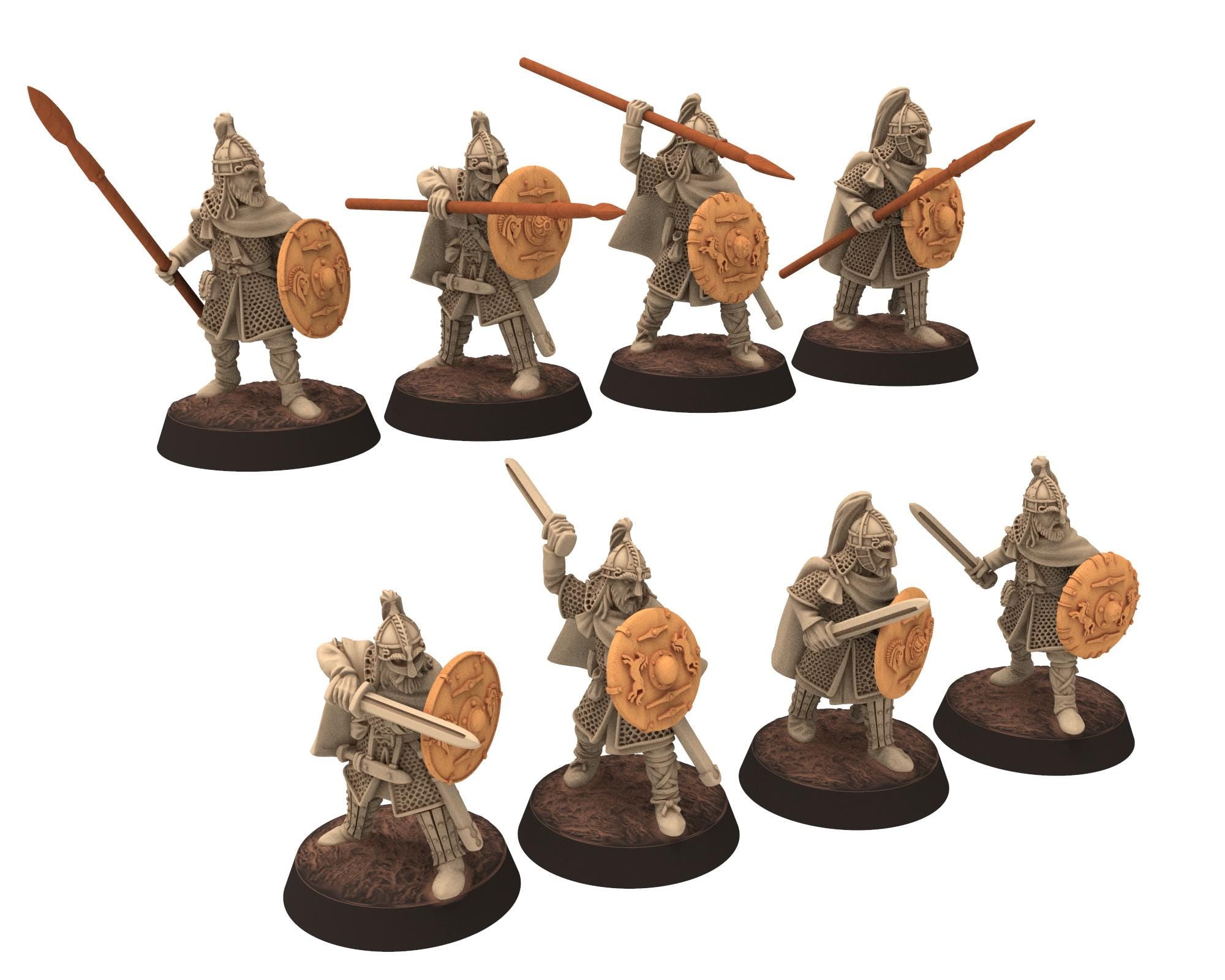 Vendel Era - Thanes Leader V2, Germanic Jutish Tribe Warband, 6-8th century, miniatures 28mm wargame Historical... Medbury miniature