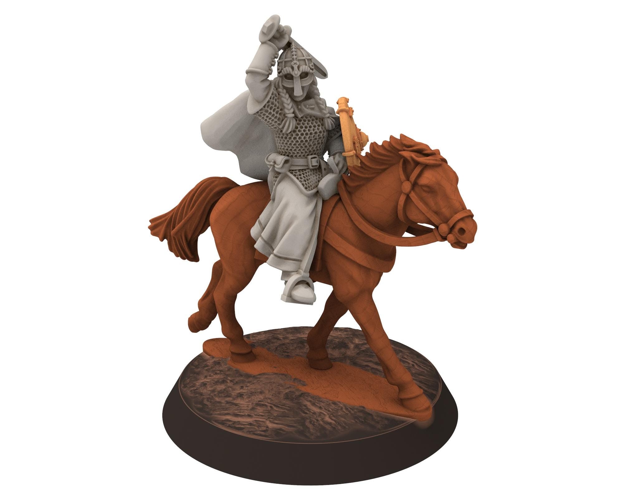 Rohan - Venerable Shield Maiden Dunwine Heroine of Rohan, the Horse-lords of the mark, minis for wargame D&D, Lotr... Medbury miniatures
