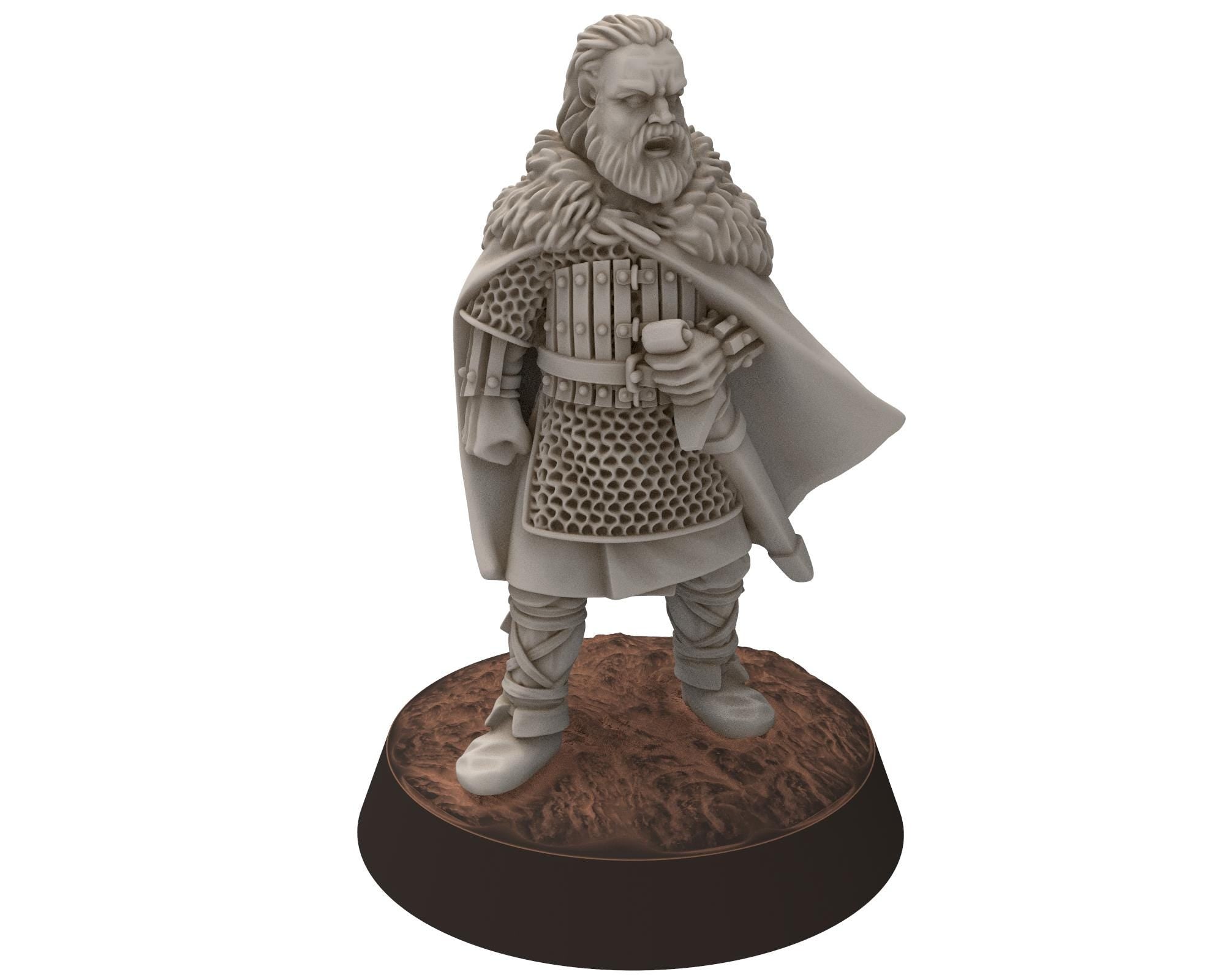 Rohan - Captain V2 on foot, Knight of Rohan, the Horse-lords of the mark, minis for wargame D&D, Lotr... Medbury miniatures