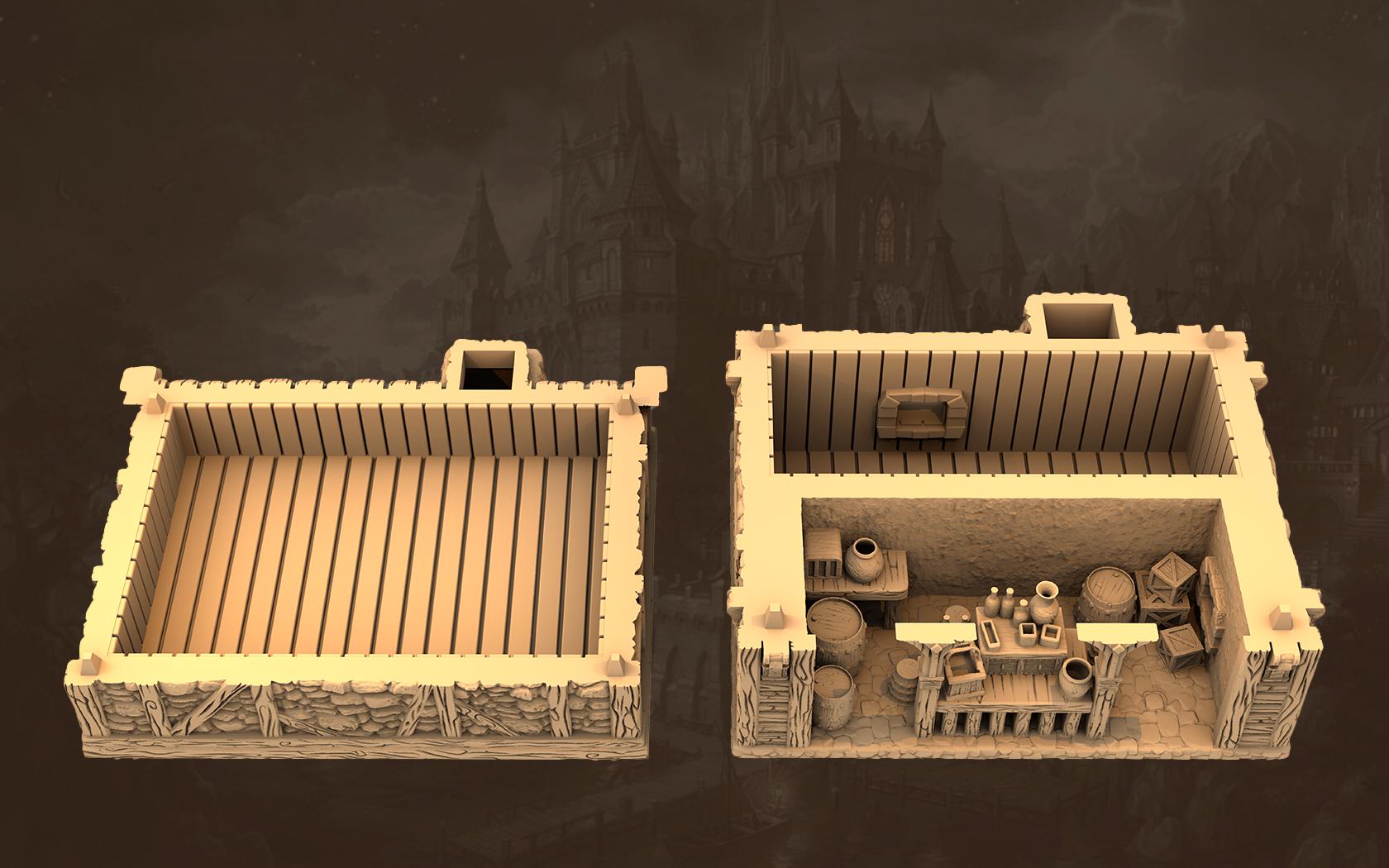 Taverns of the Twilight Tract - House A1 - PLA for Oldworld, Dungeon & Dragons, Frostgrave, Age of fantasy battle skirmish wargame