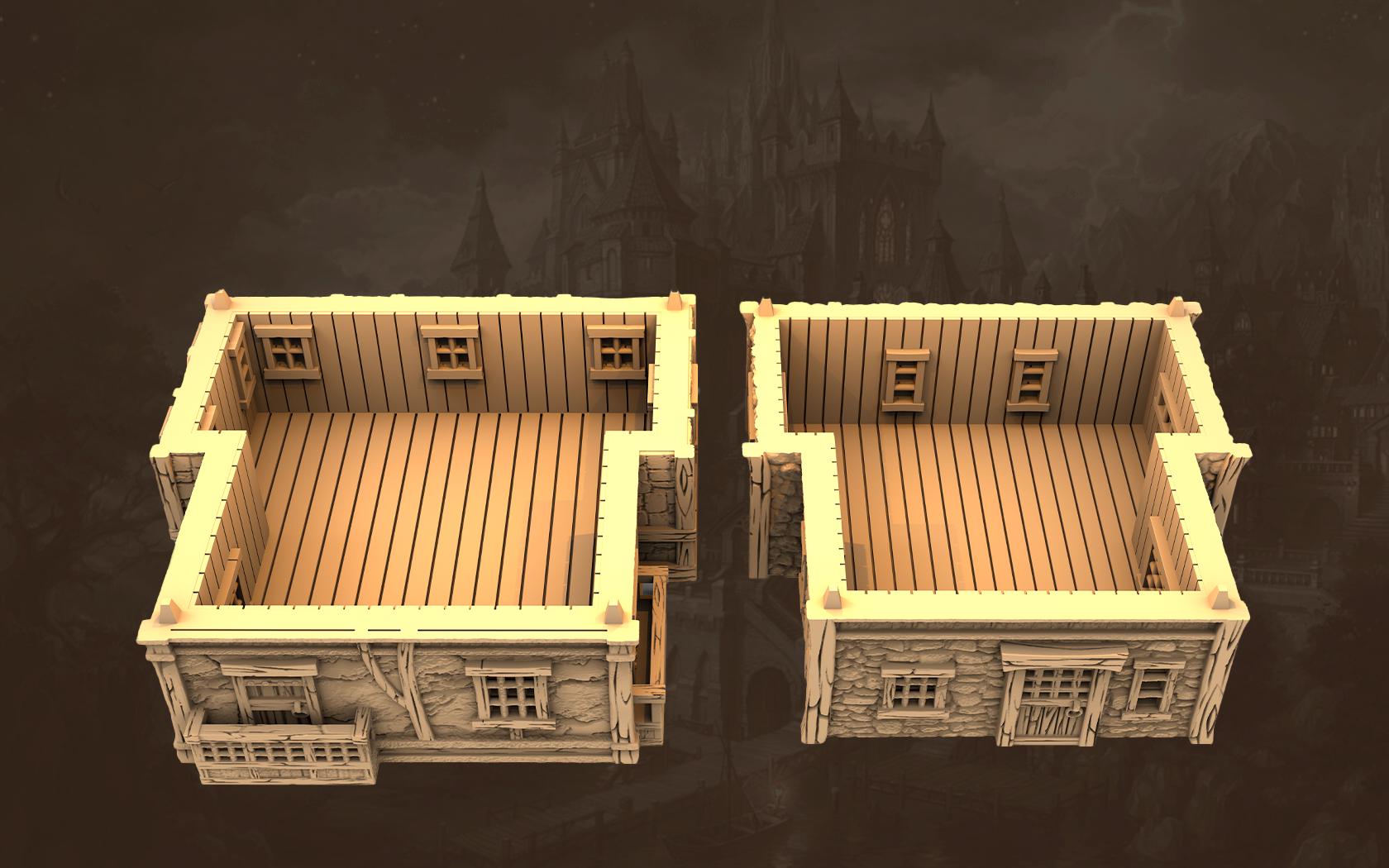 Taverns of the Twilight Tract - House A3 - PLA for Oldworld, Dungeon & Dragons, Frostgrave, Age of fantasy battle skirmish wargame