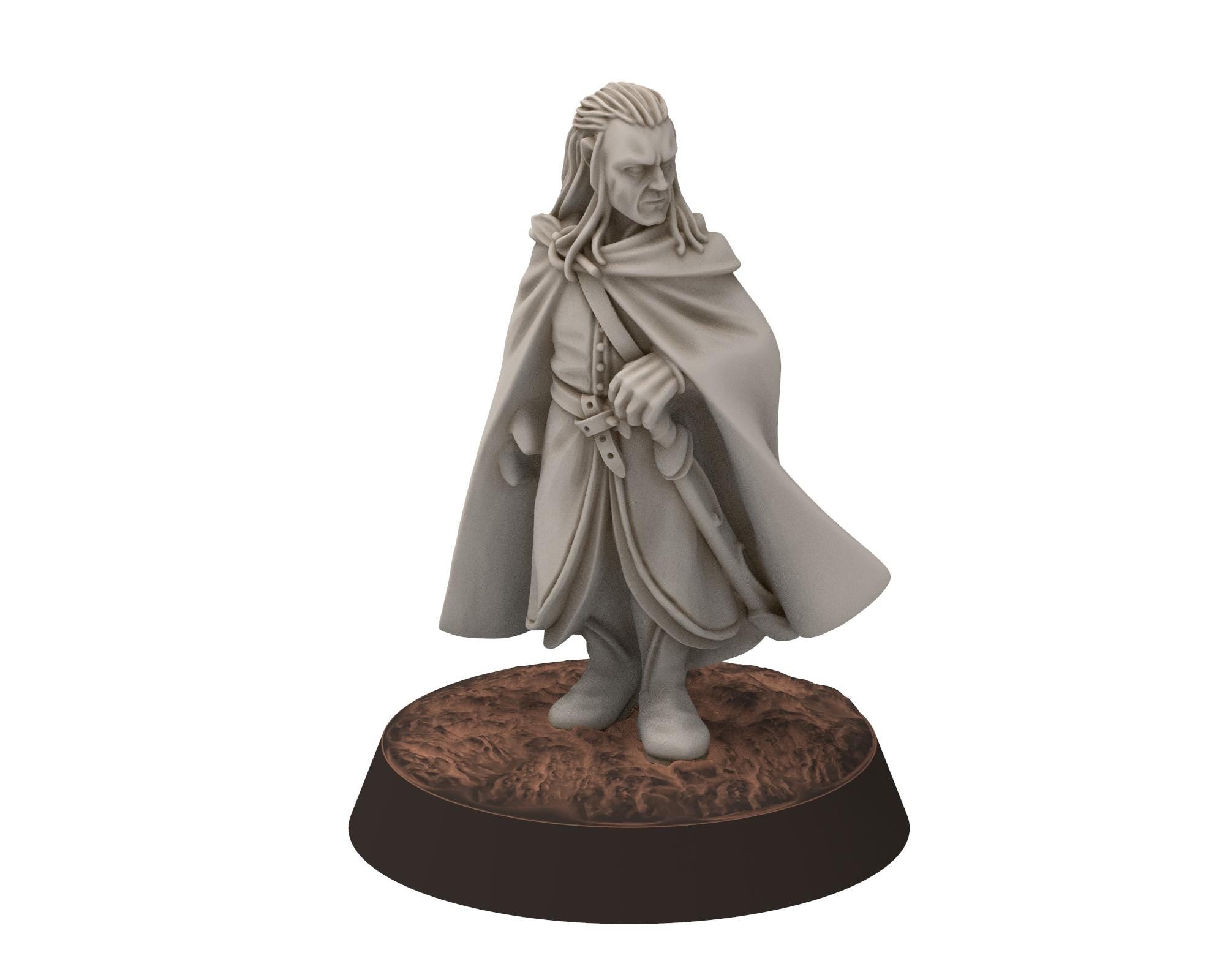 Darkwood - Elven Milita with Spears, Fighting, Sylvan Eldar Kingdom, Middle rings miniatures for wargame D&D, LOTR, Medbury miniatures