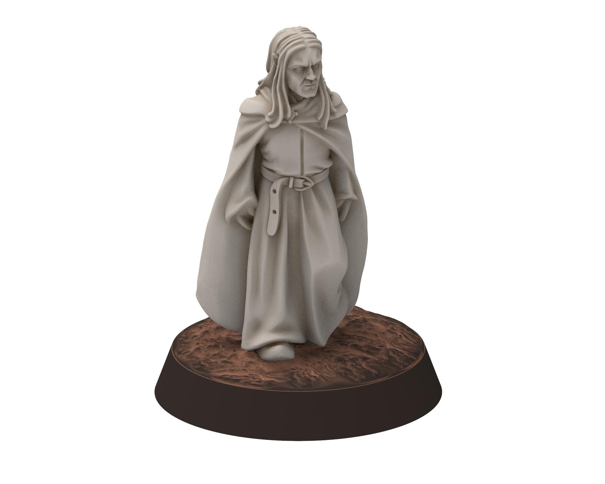 Darkwood - Elven Travelers, Sylvan Eldar Kingdom, Middle rings miniatures for wargame D&D, LOTR, Medbury miniatures