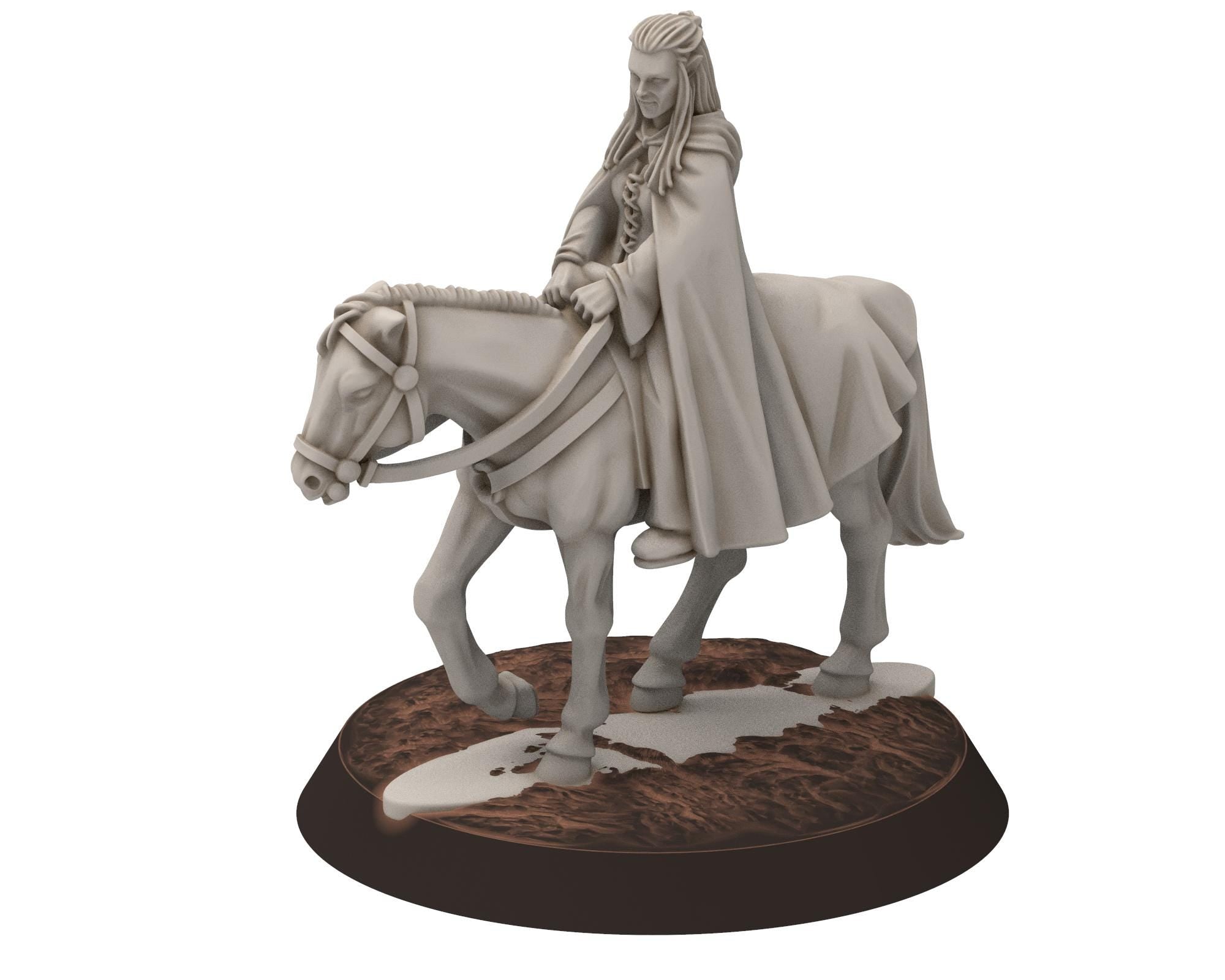 Darkwood - Elven Travelers, Sylvan Eldar Kingdom, Middle rings miniatures for wargame D&D, LOTR, Medbury miniatures