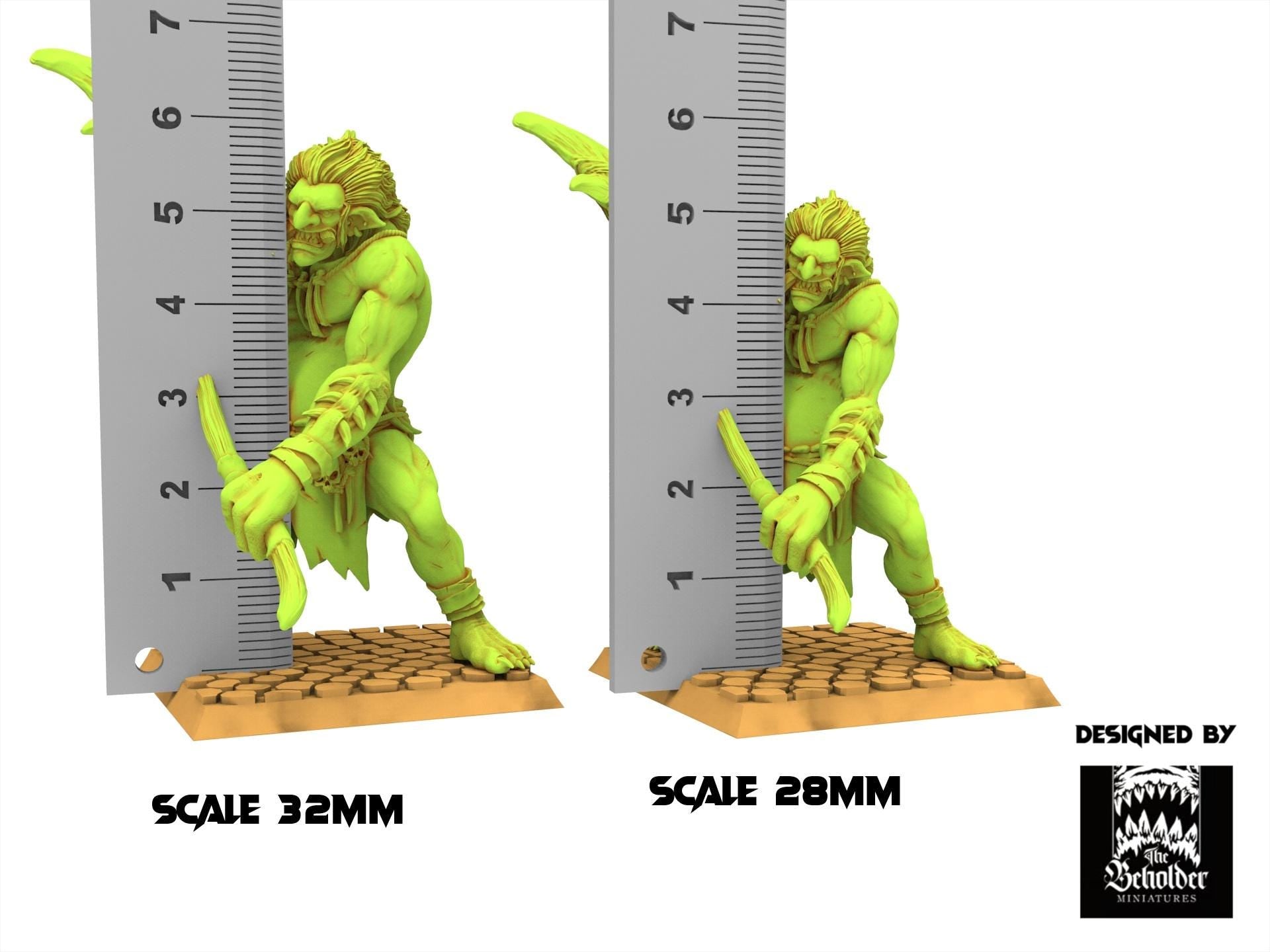 Orc & Goblin - Mountains Trolls, The Black Horde, utilisables pour Oldhammer, king of wars, 9th age