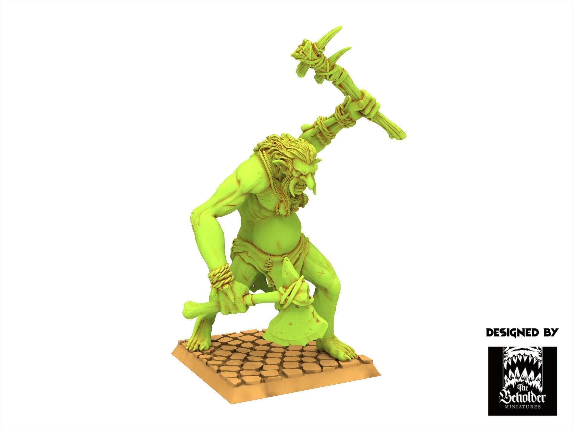 Orc & Goblin - Mountains Trolls, The Black Horde, utilisables pour Oldhammer, king of wars, 9th age