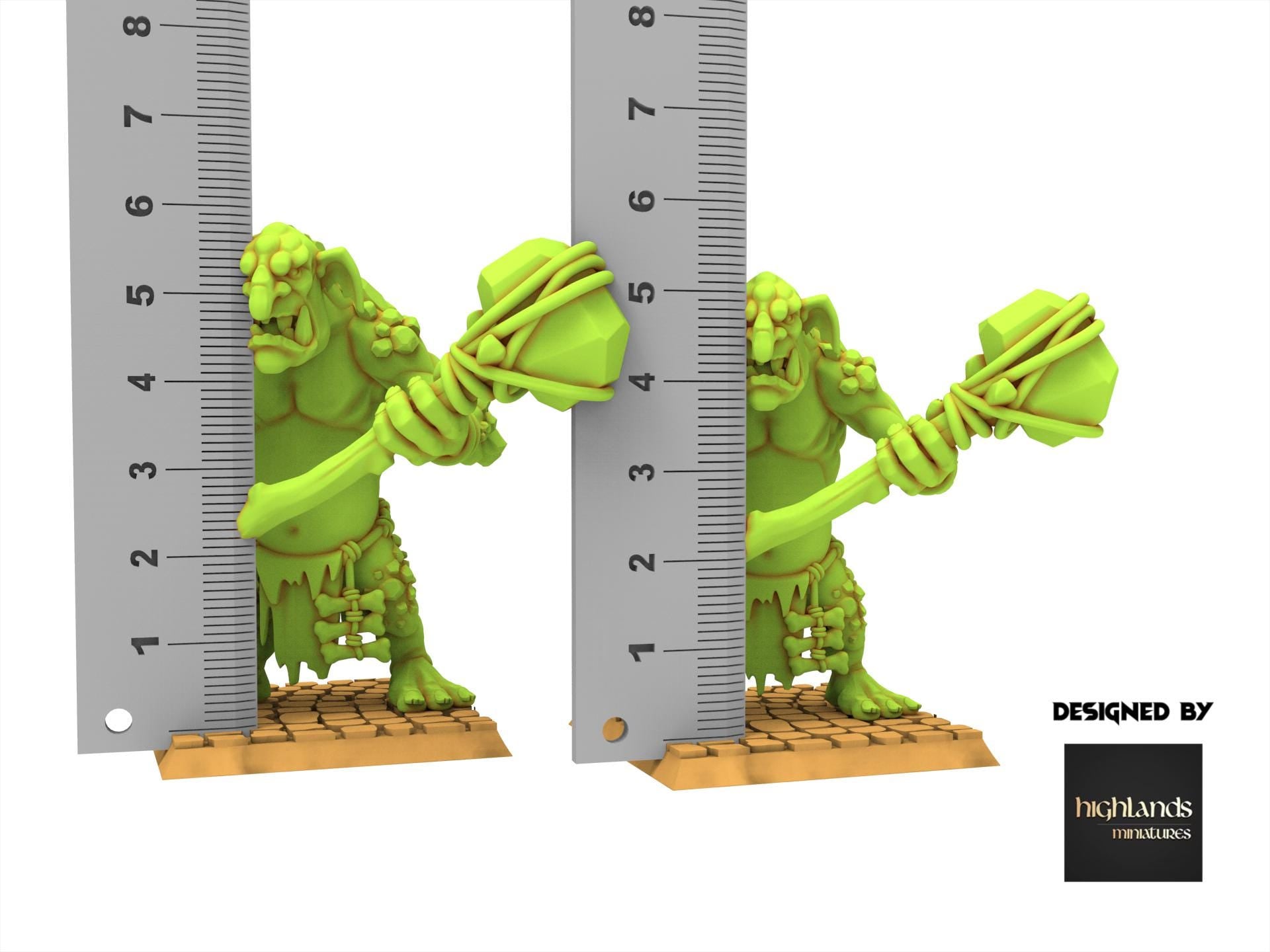 Orc & Goblin - Cave Trolls, utilisables pour Oldhammer, king of wars, 9th age