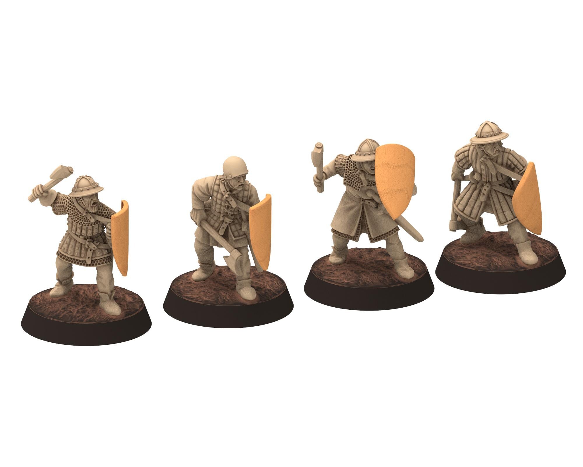 Medieval - Scotland - Scottish Swordmen, 14th century Generic Swordmen Medieval, 28mm Historical Wargame, Saga... Medbury miniatures