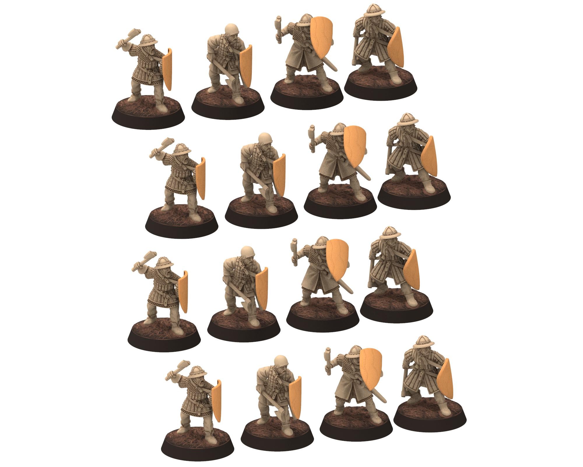 Medieval - Scotland - Scottish Swordmen, 14th century Generic Swordmen Medieval, 28mm Historical Wargame, Saga... Medbury miniatures