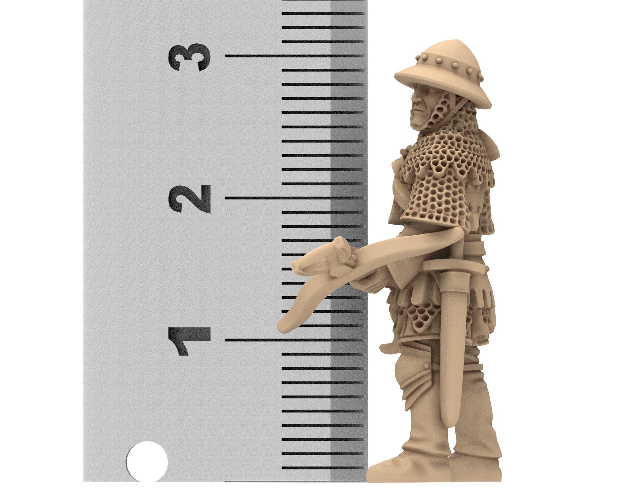 Medieval - Crossbowmen Commanders: Leader, Musician, Banner, 14-15th century Staff, 28mm Historical Wargame, Saga... Medbury miniatures