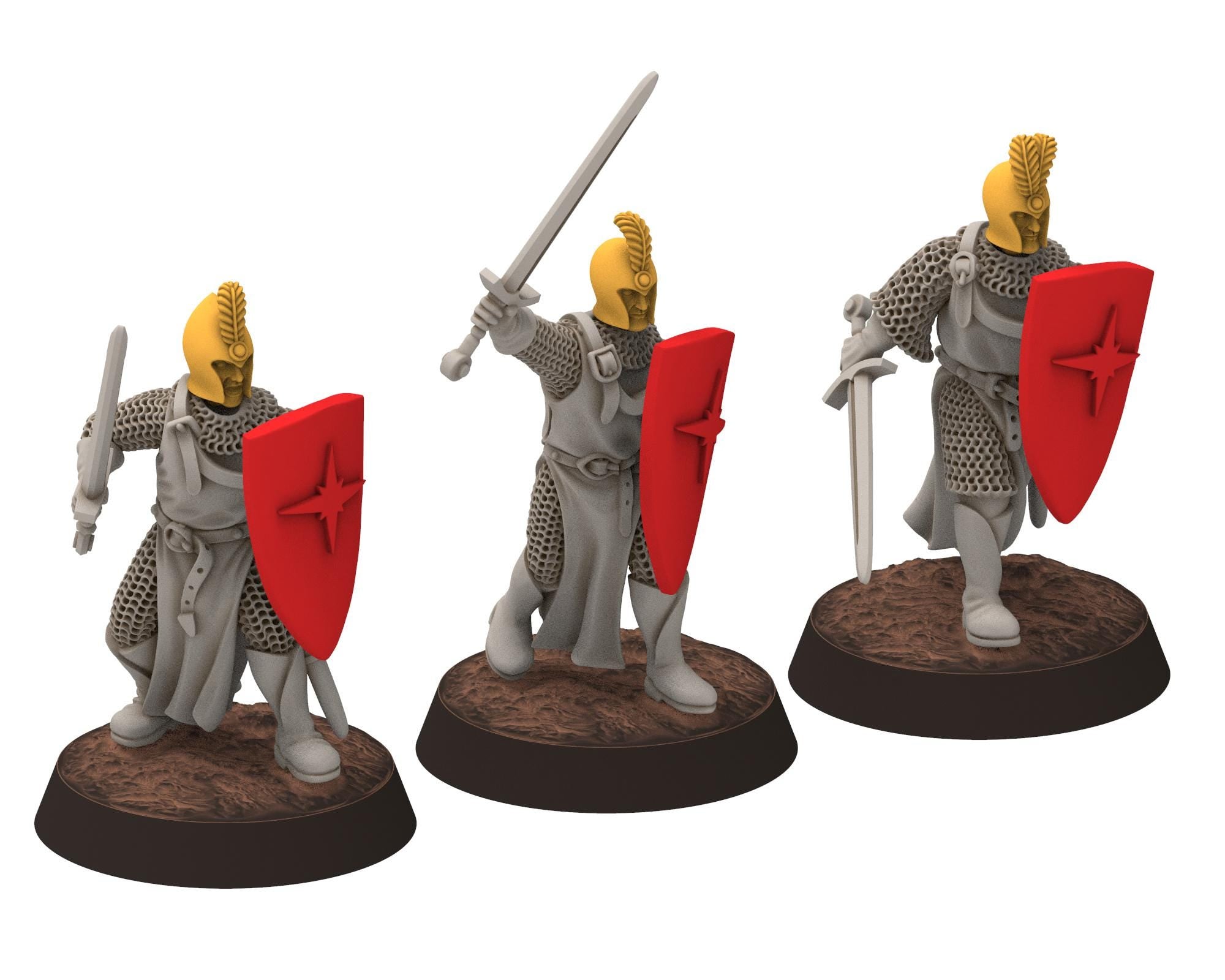 Rivendall - Eastern Elven Lord with straight sword, Middle rings miniatures for wargame D&D, Lotr, Medbury miniatures