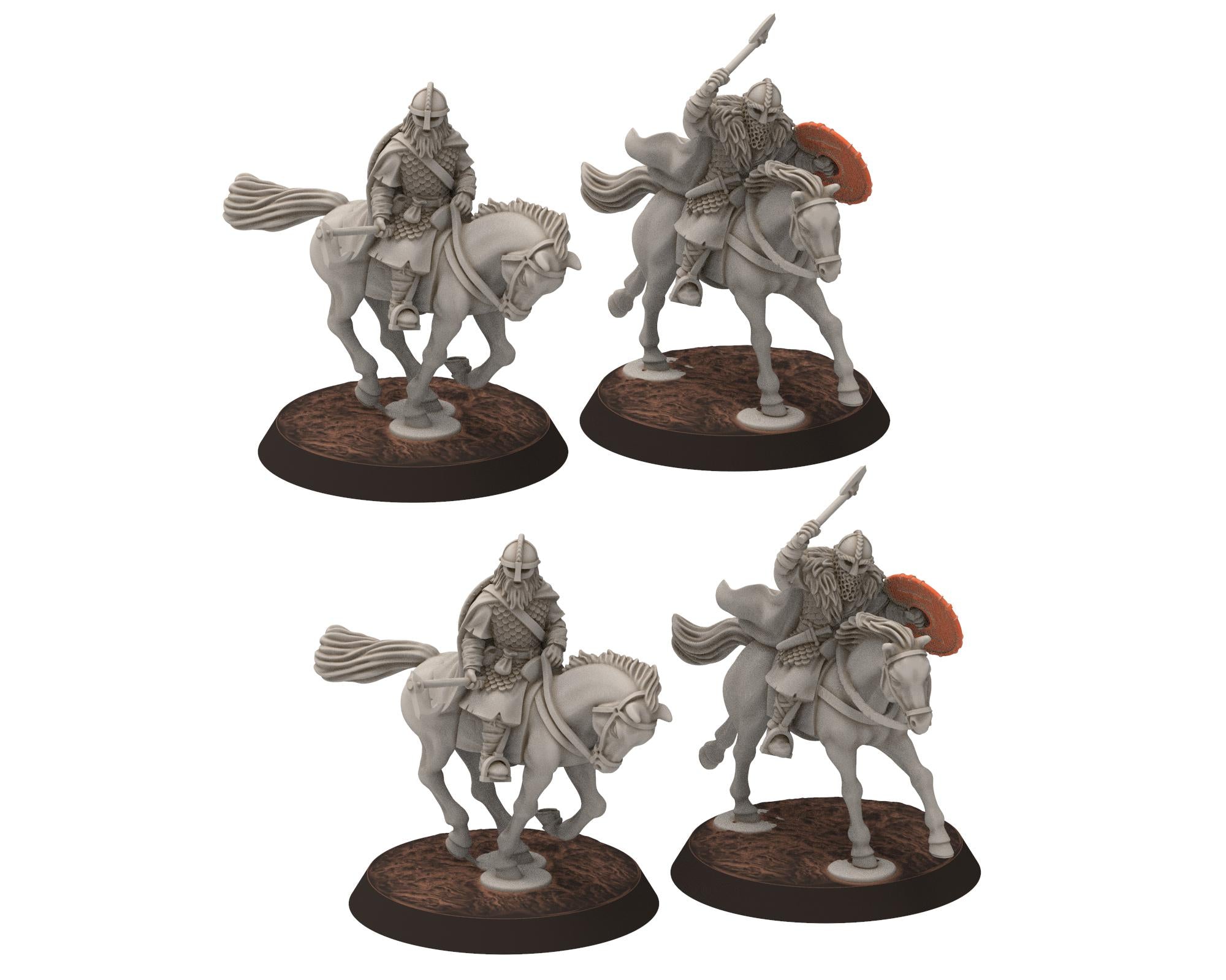 Wildmen - Savage Wildmen Riders, Dun warriors warband, Middle rings miniatures for wargame D&D, Lotr... Medbury miniatures