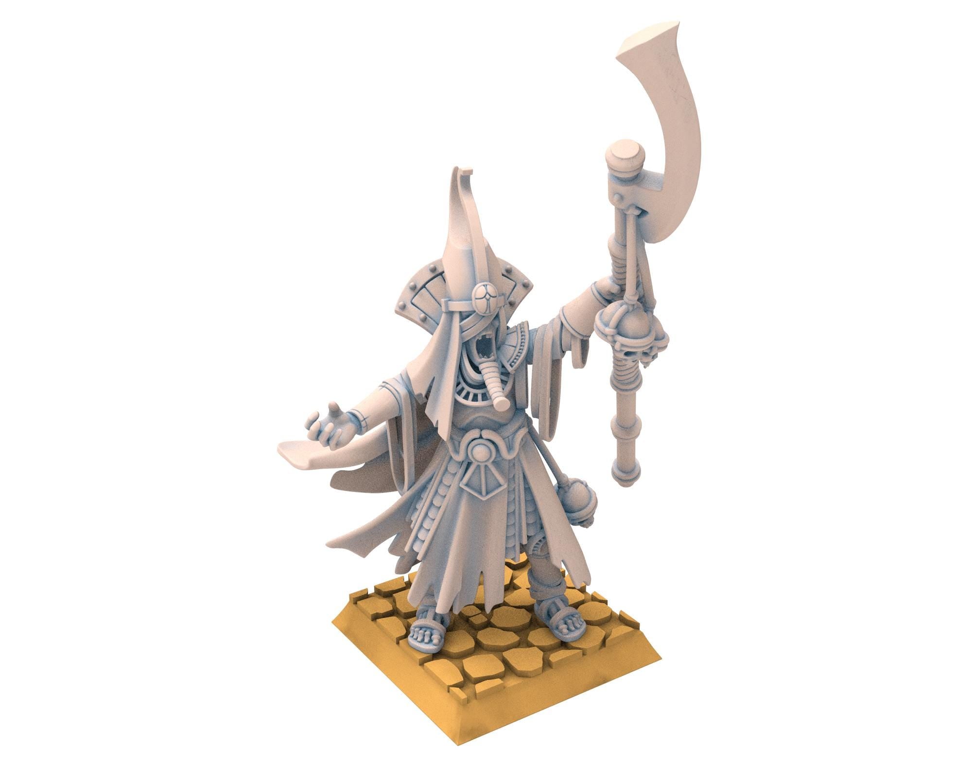 Eternal Dynasties - Priest of Pharaoh Funeral Ship, The Ancient Skeletons, Fantasy Battle, Oldhammer, King of war, D&D