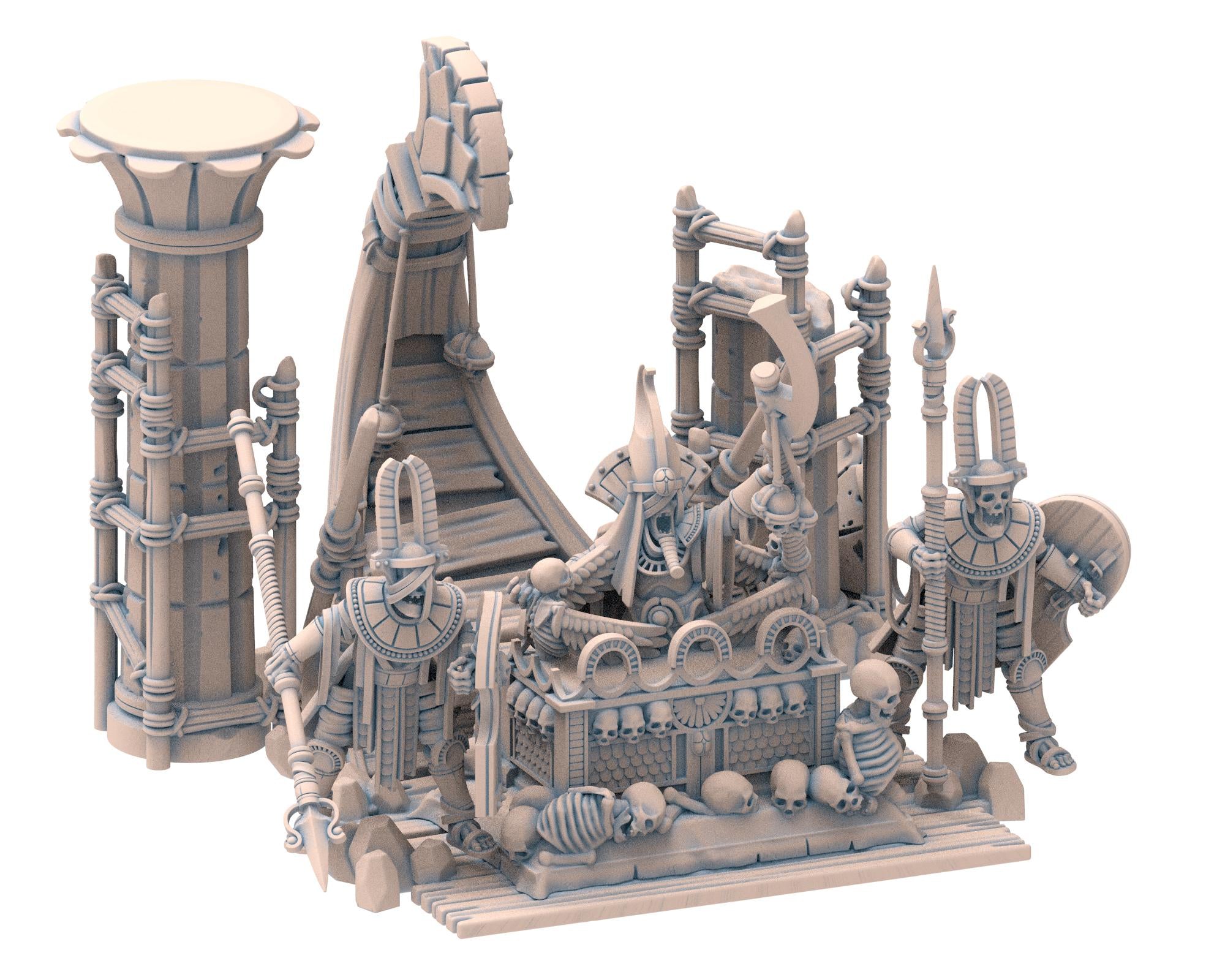 Eternal Dynasties - Priest of Pharaoh Funeral Ship, The Ancient Skeletons, Fantasy Battle, Oldhammer, King of war, D&D