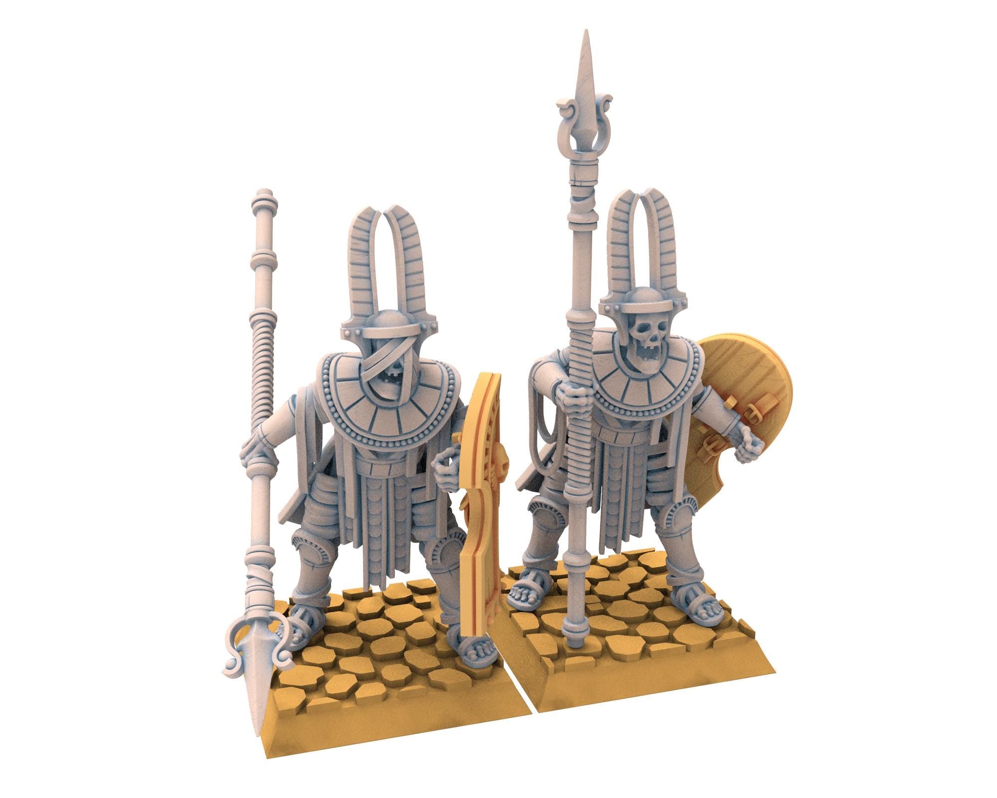 Eternal Dynasties - 2x Guards, Pharaoh Funeral Ship, The Ancient Skeletons, Fantasy Battle, Oldhammer, King of war, D&D