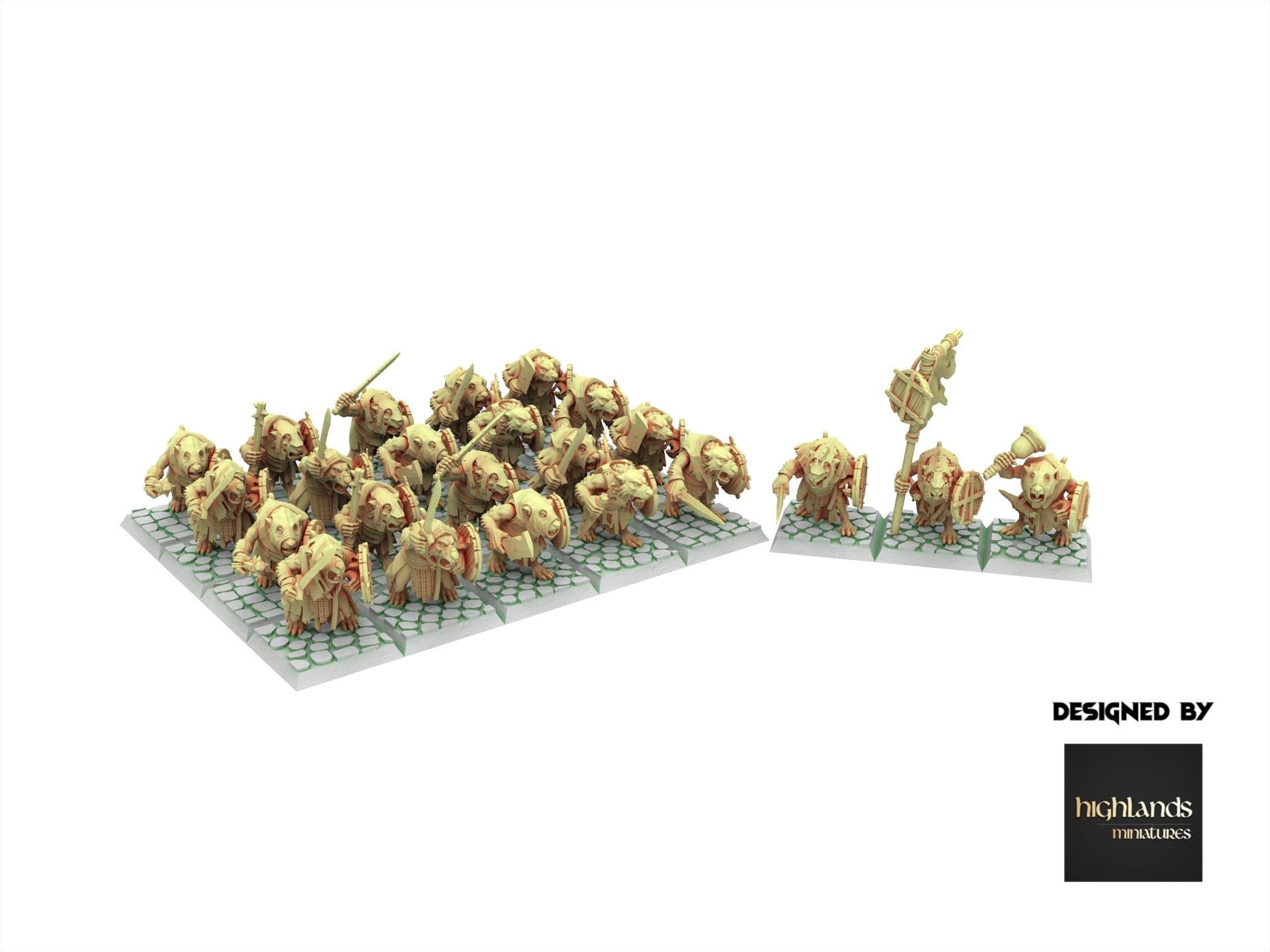 Rattigan - Sewer Rats with Hand Weapons, giant rat of the dirty deep, highland, plague spreader