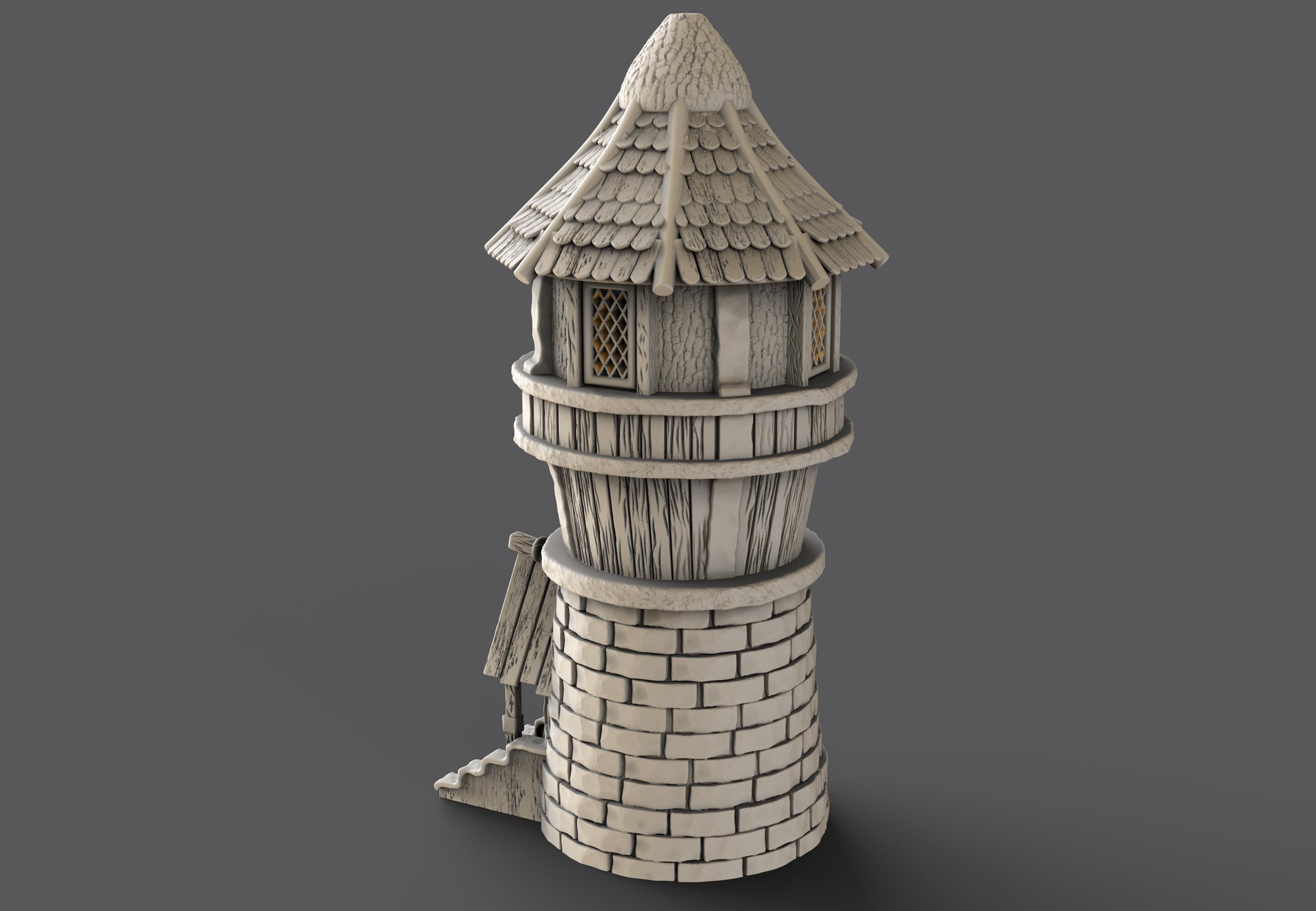 Medieval building - House 33 - PLA for Oldworld, Dungeon & Dragons, Frostgrave, Age of fantasy battle skirmish wargame