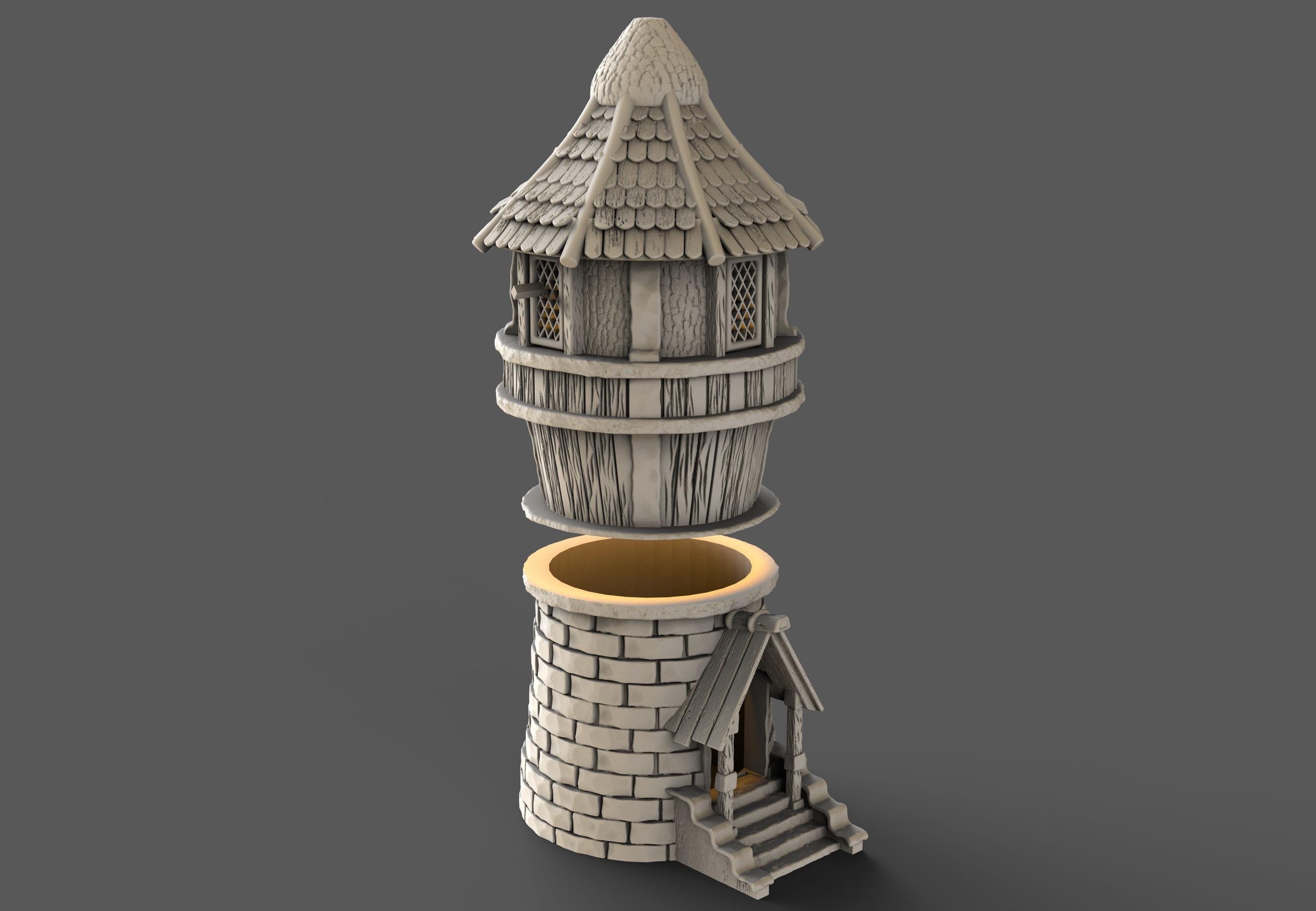 Medieval building - House 33 - PLA for Oldworld, Dungeon & Dragons, Frostgrave, Age of fantasy battle skirmish wargame