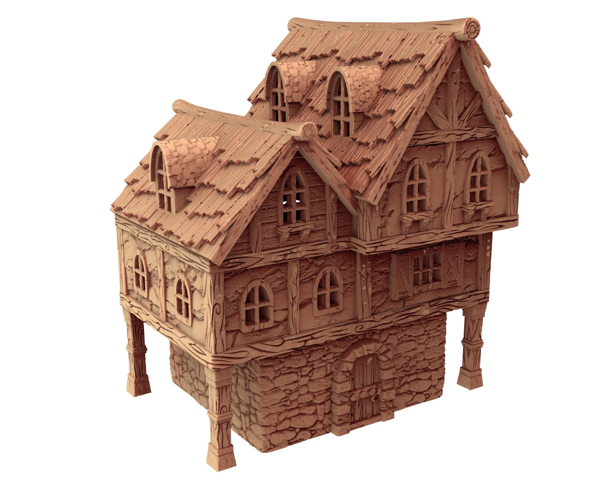 The Village of the Knights - House A3 - PLA for Oldworld, Dungeon & Dragons, Frostgrave, Age of fantasy battle skirmish wargame