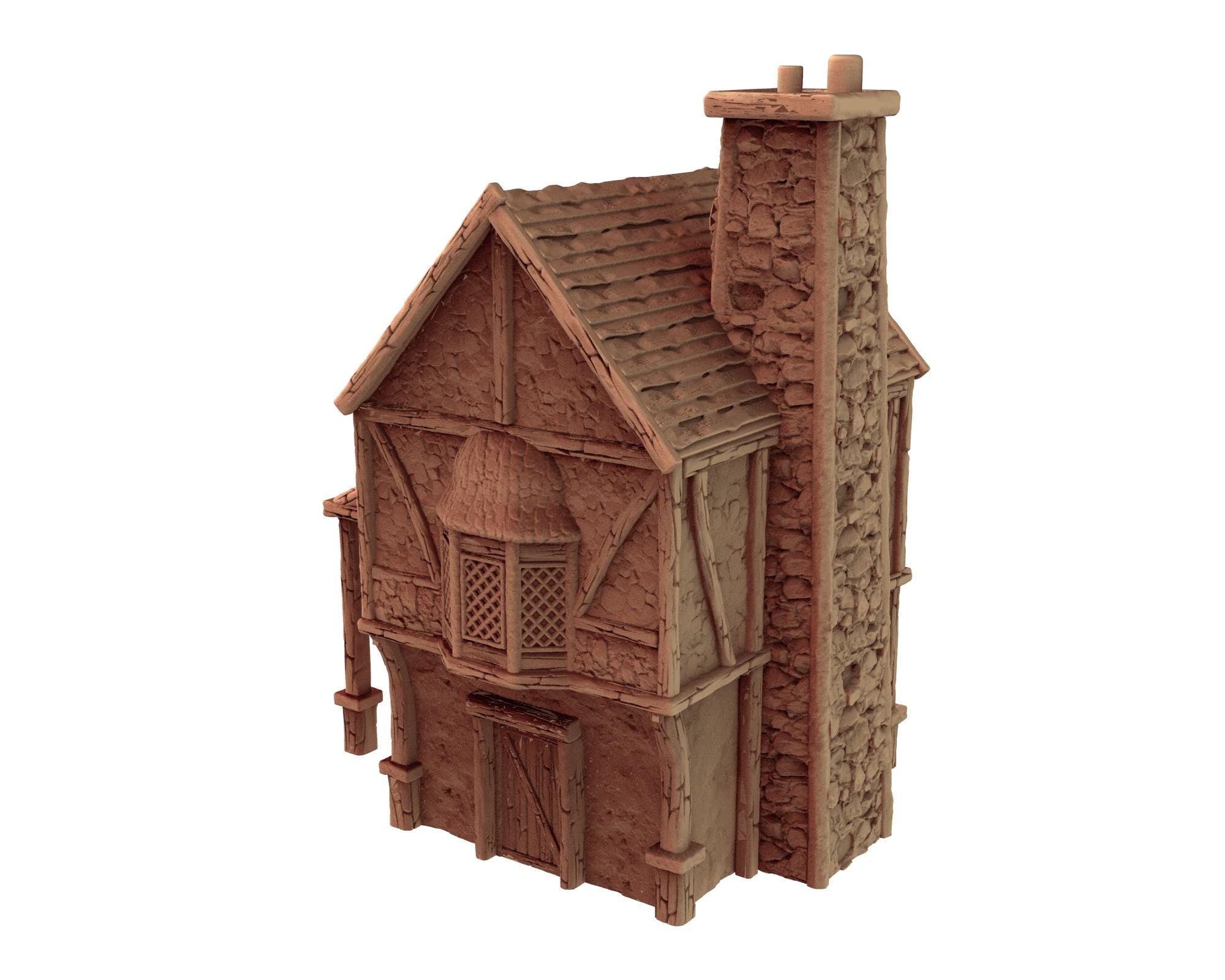 The Village of the Knights - House A6 - PLA for Oldworld, Dungeon & Dragons, Frostgrave, Age of fantasy battle skirmish wargame