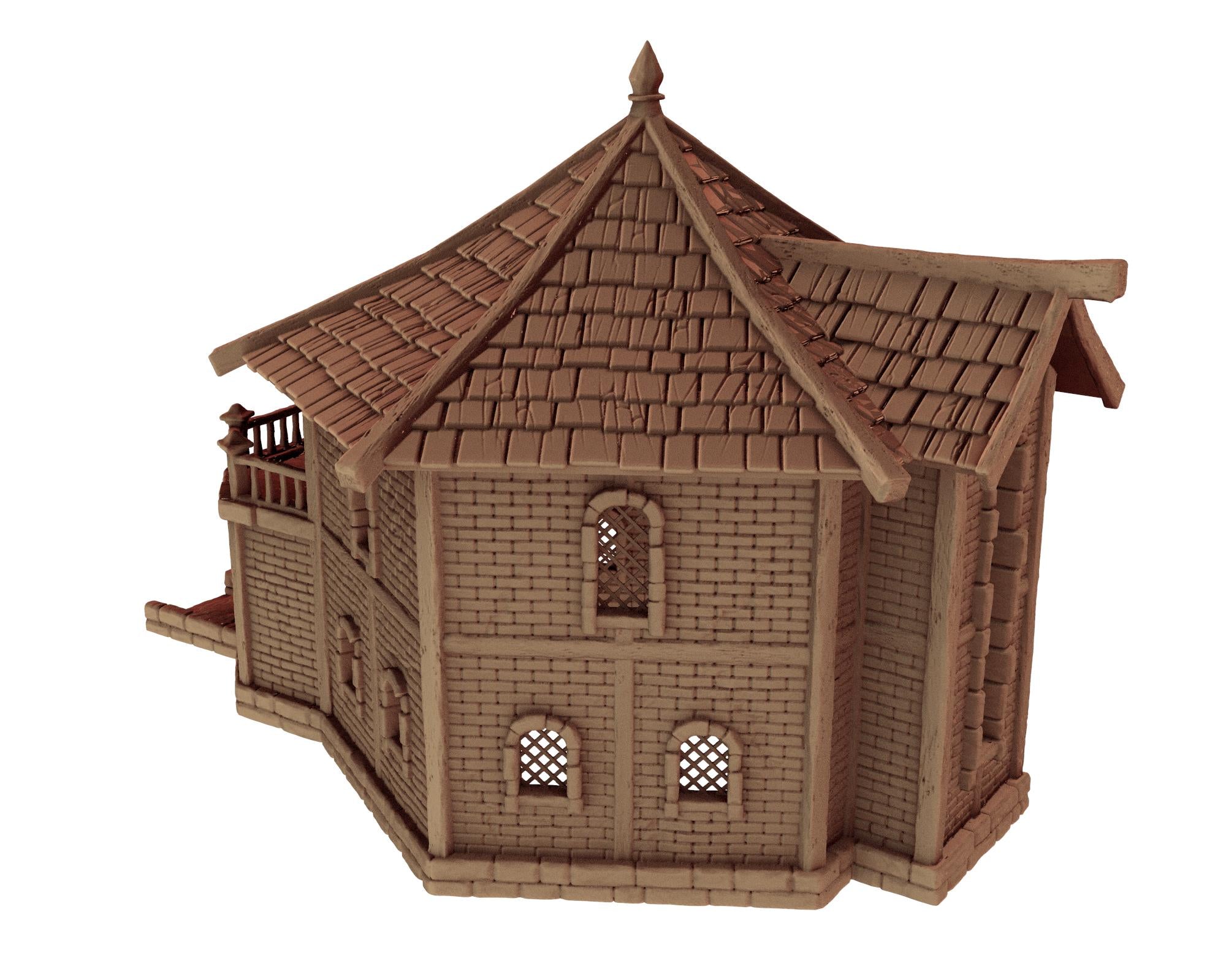Medieval building - House 52 - PLA for Oldworld, Dungeon & Dragons, Frostgrave, Age of fantasy battle skirmish wargame