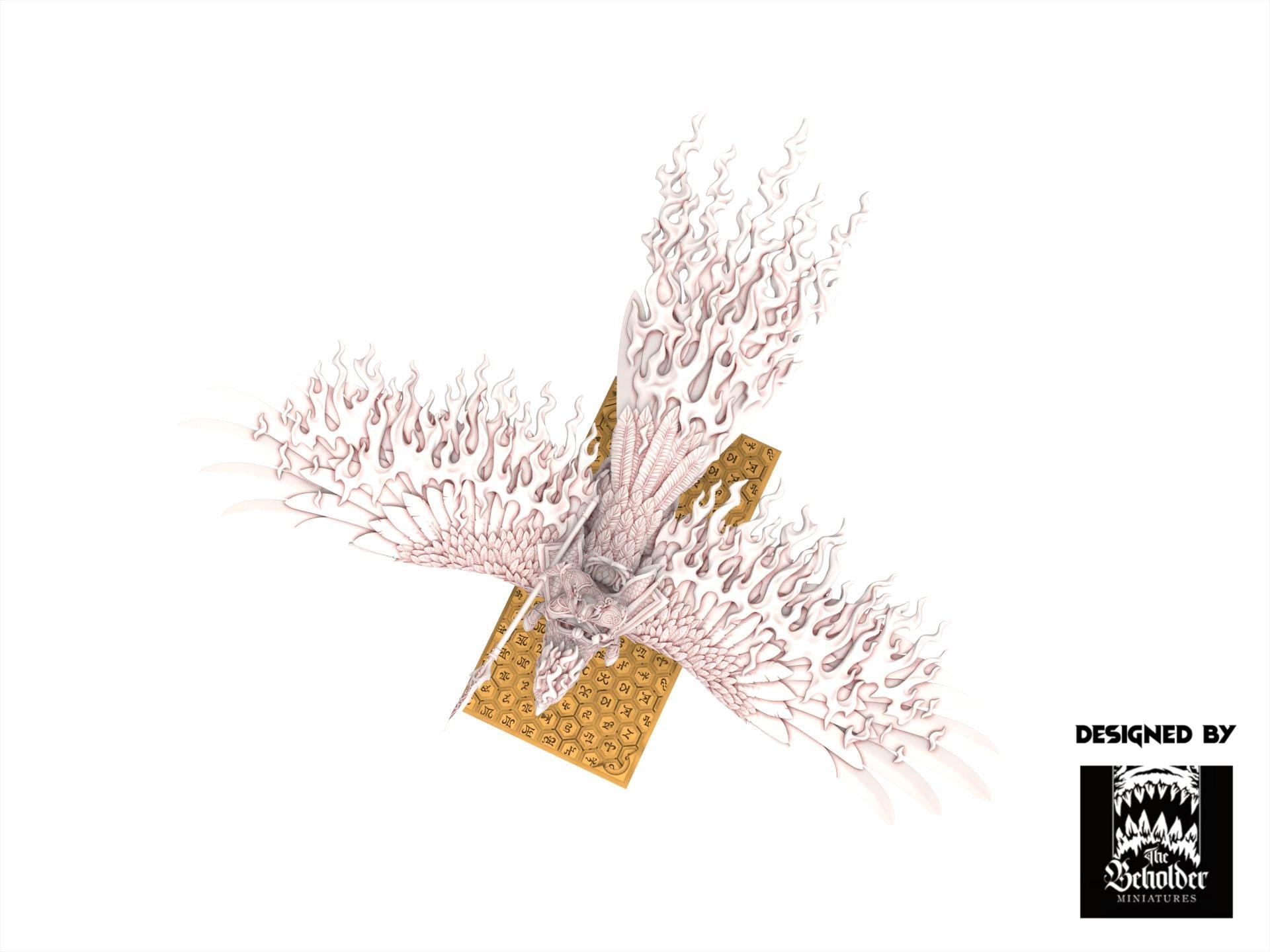 Hight Elves - Silvermoor - Searing Bird Lord on Phoenix, Fantasy elves, usable for 9th Age, Fantasy Battle, Oldhammer, King of war