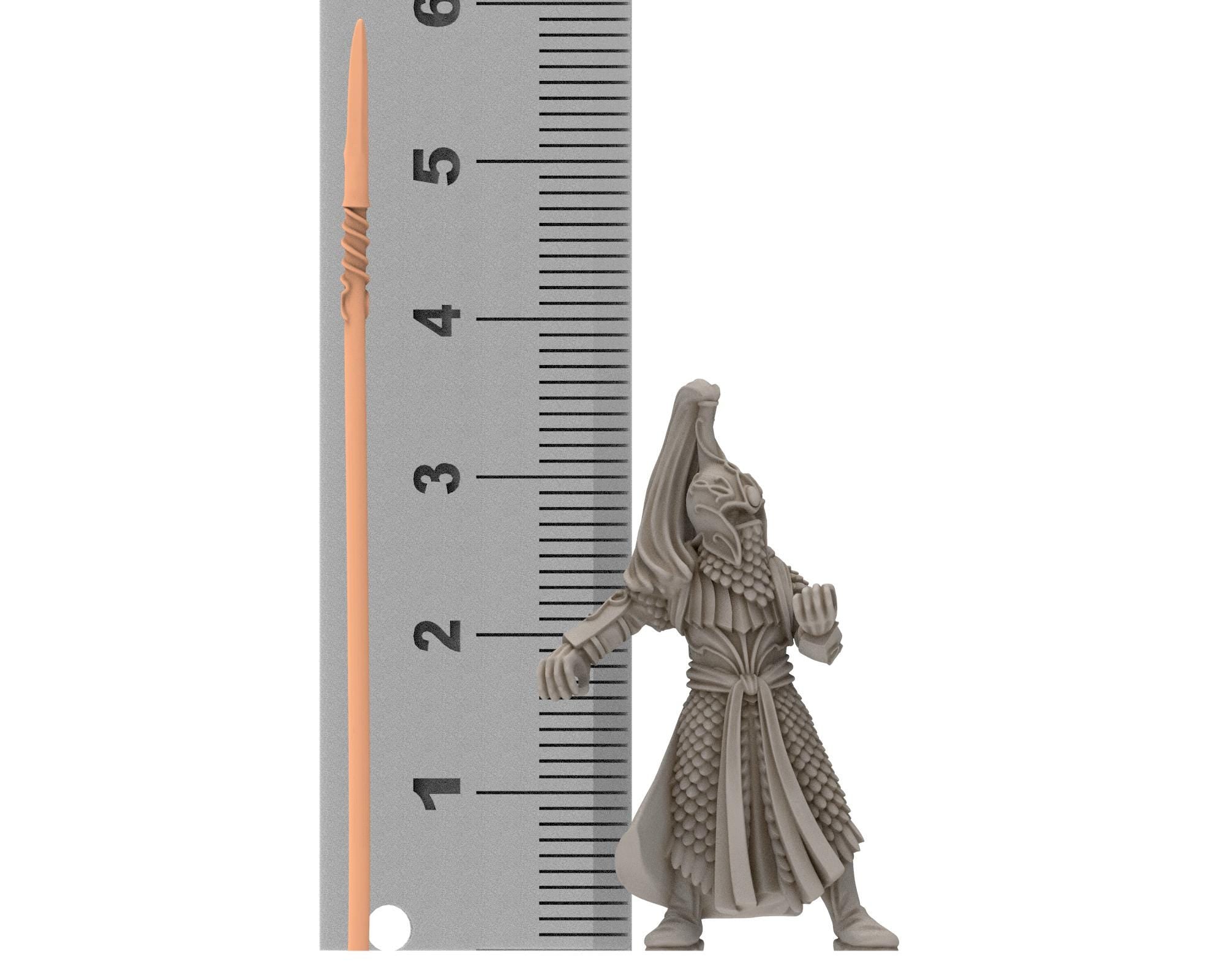 Darkwood - King royal guards pikemen Forest Warriors Version 2 - pike, Middle rings miniatures for wargame D&D, Lotr, Medbury miniatures