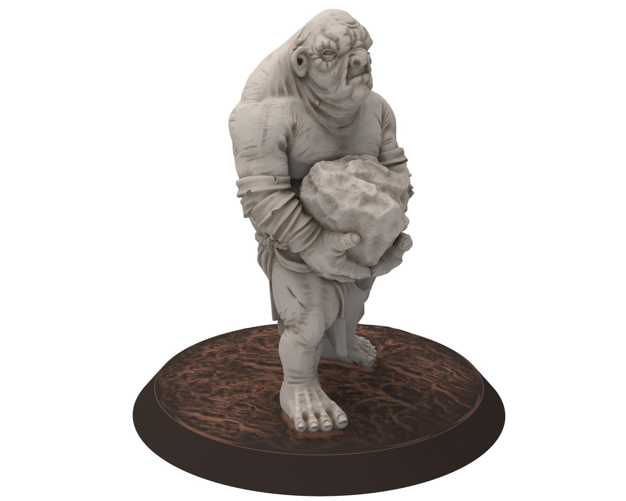 Goblin cave - Savage cave troll Warlord, Dwarf mine, Middle rings miniatures for wargame D&D, Lotr...