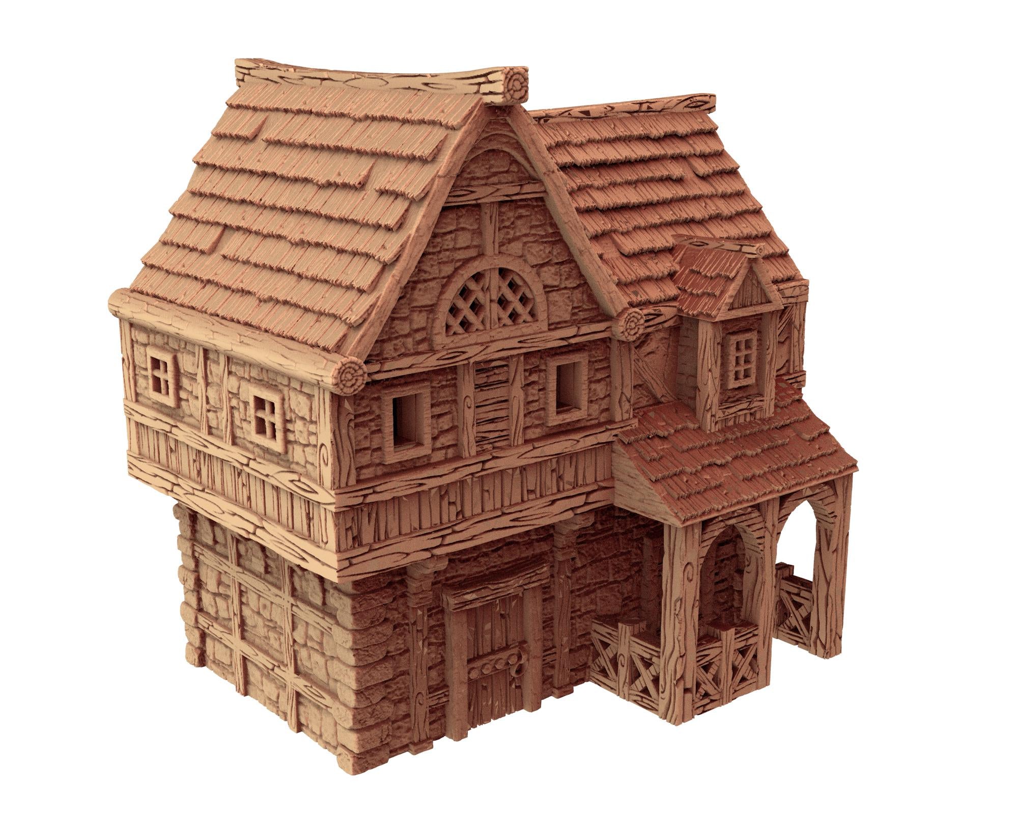 Taverns of the Twilight Tract - House A2 - PLA for Oldworld, Dungeon & Dragons, Frostgrave, Age of fantasy battle skirmish wargame